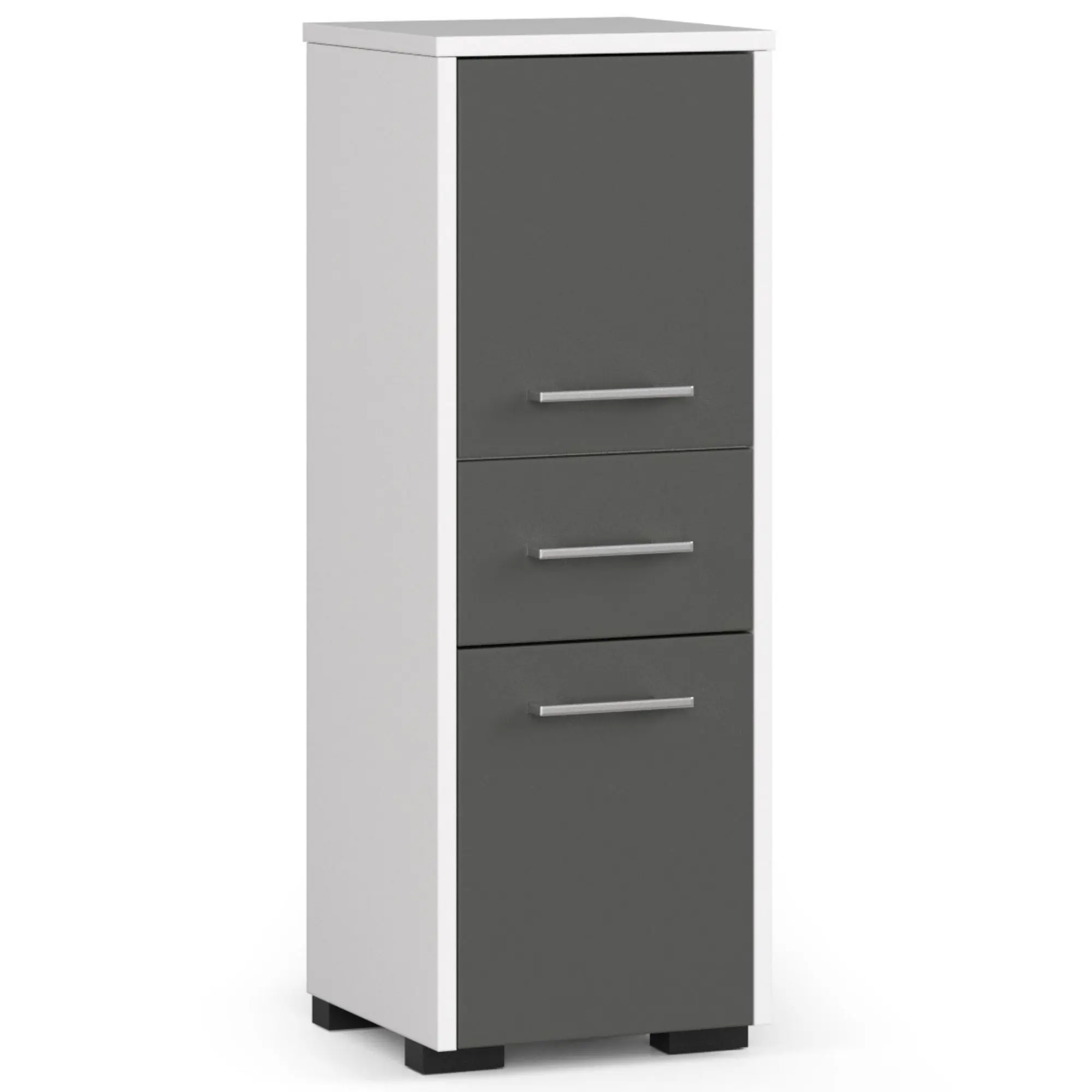 Koupelnová skříňka FIN 30 2D 1SZ 85 cm bílá/šedá