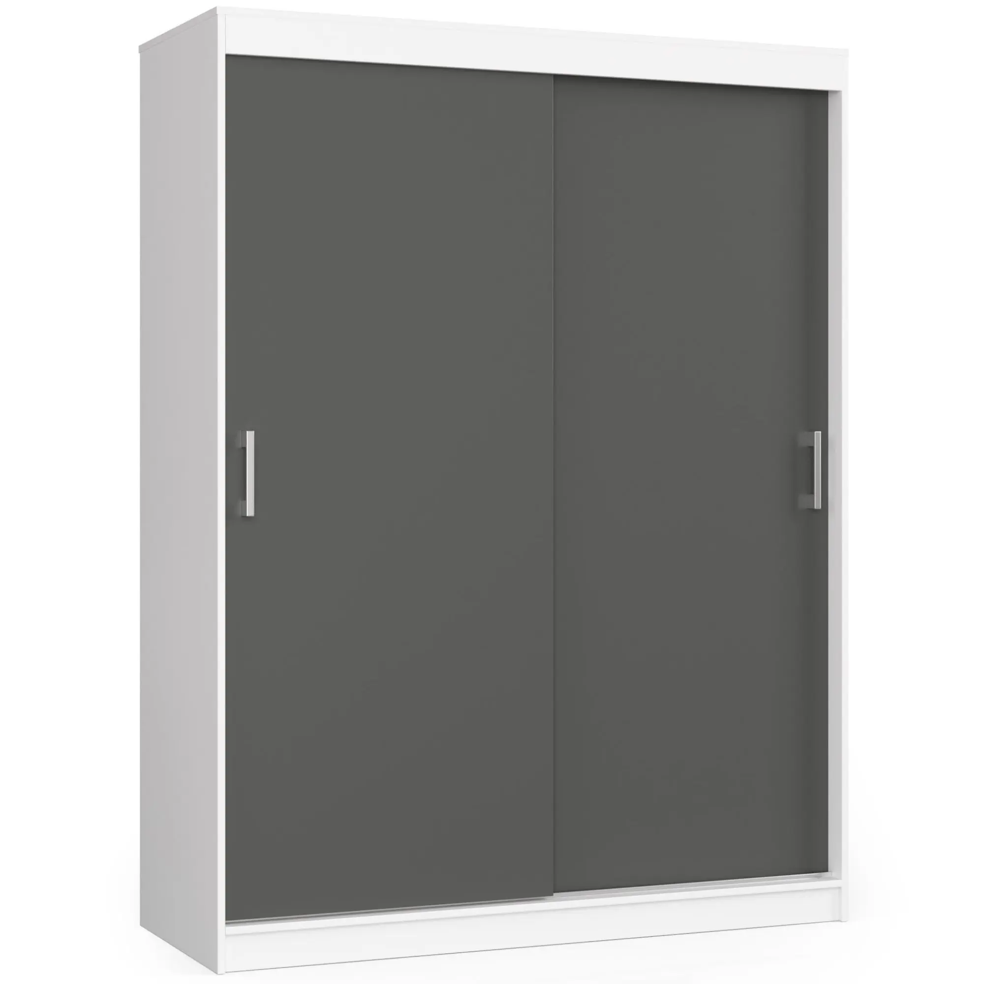 Ak furniture Šatní skříň posuvná 150 cm CLP bílá/grafitová