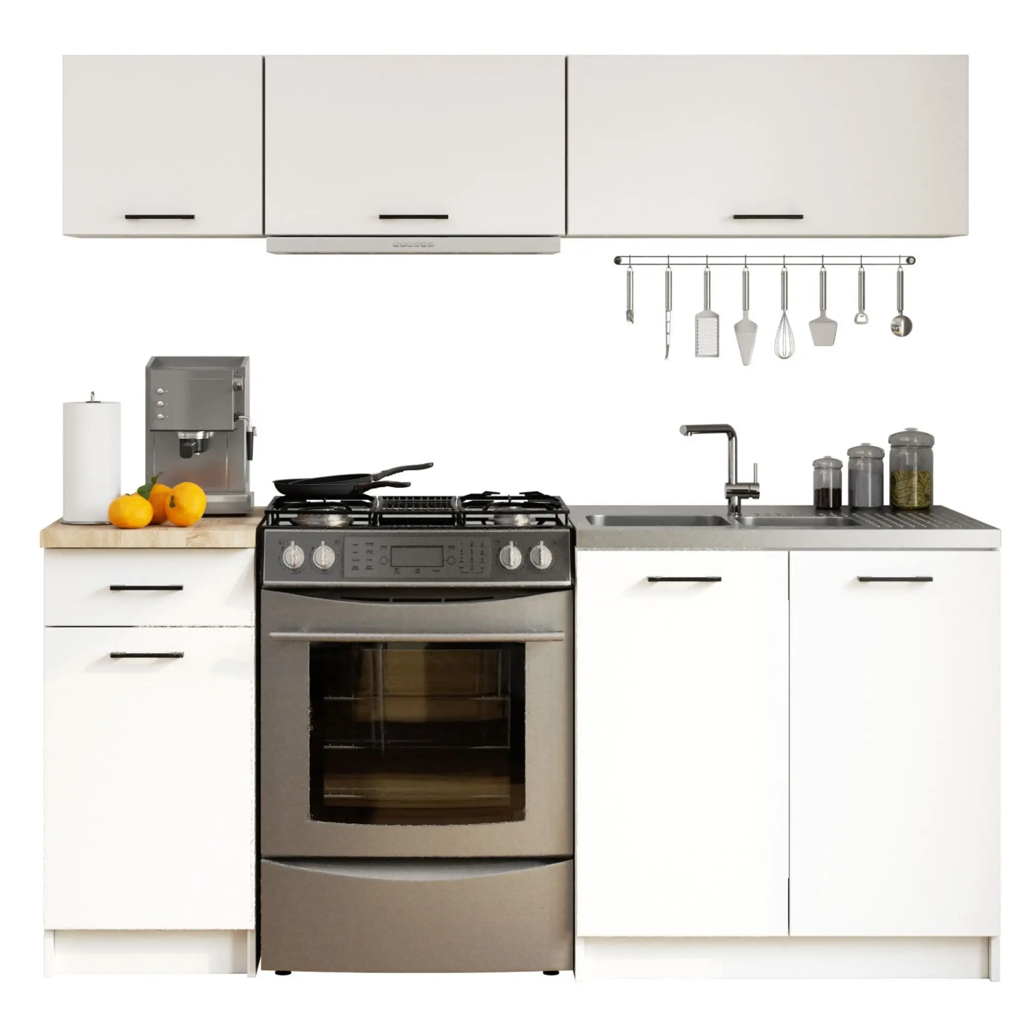 Ak furniture Kuchyňská linka Olivie G1 1,8 m bílá