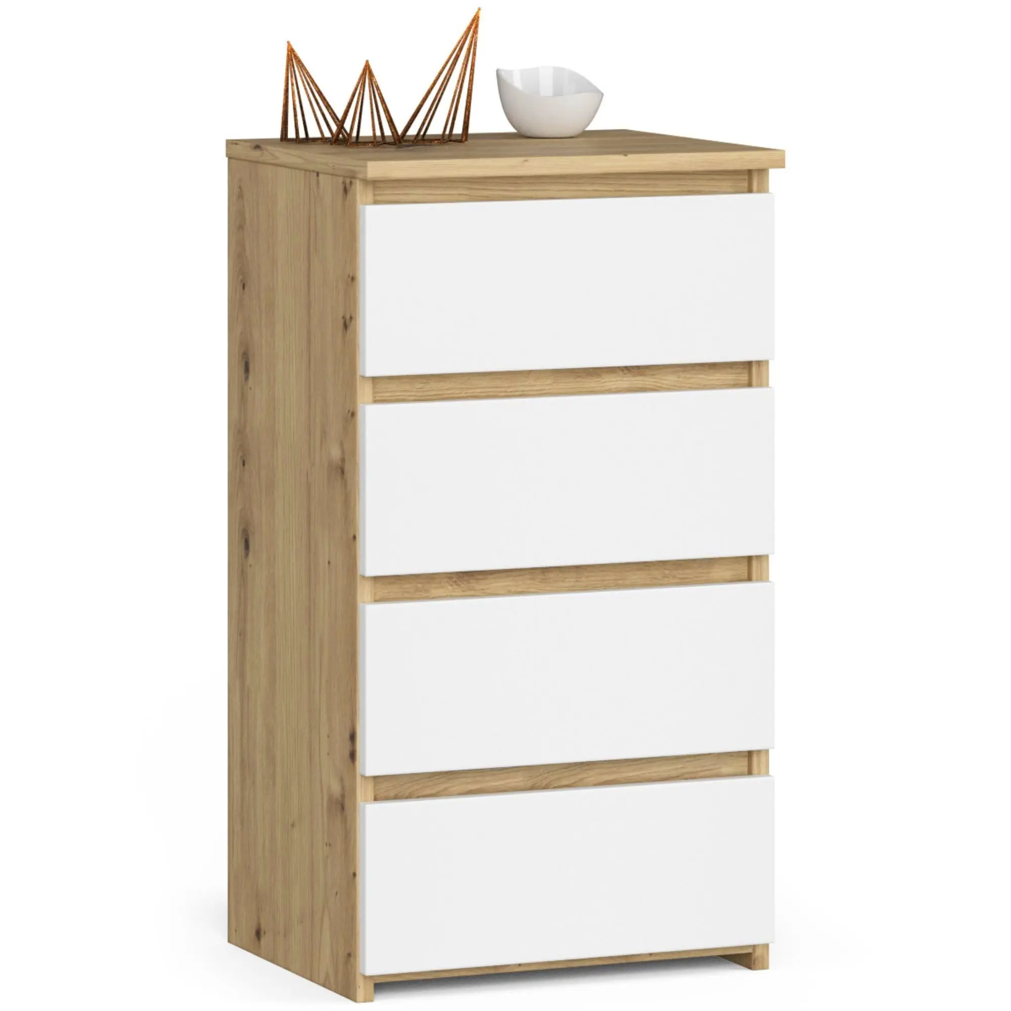 Ak furniture Komoda CL4 40 cm dub artisan/bílá