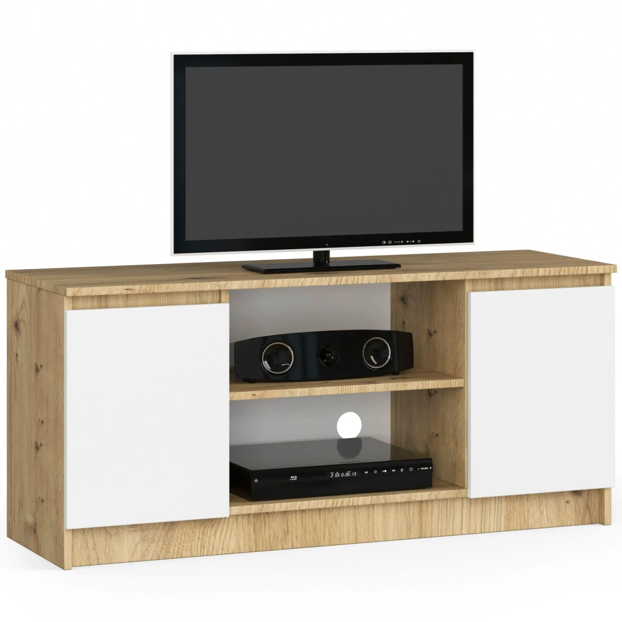 Ak furniture TV stolek Tonon 120 cm dub artisan/bílý