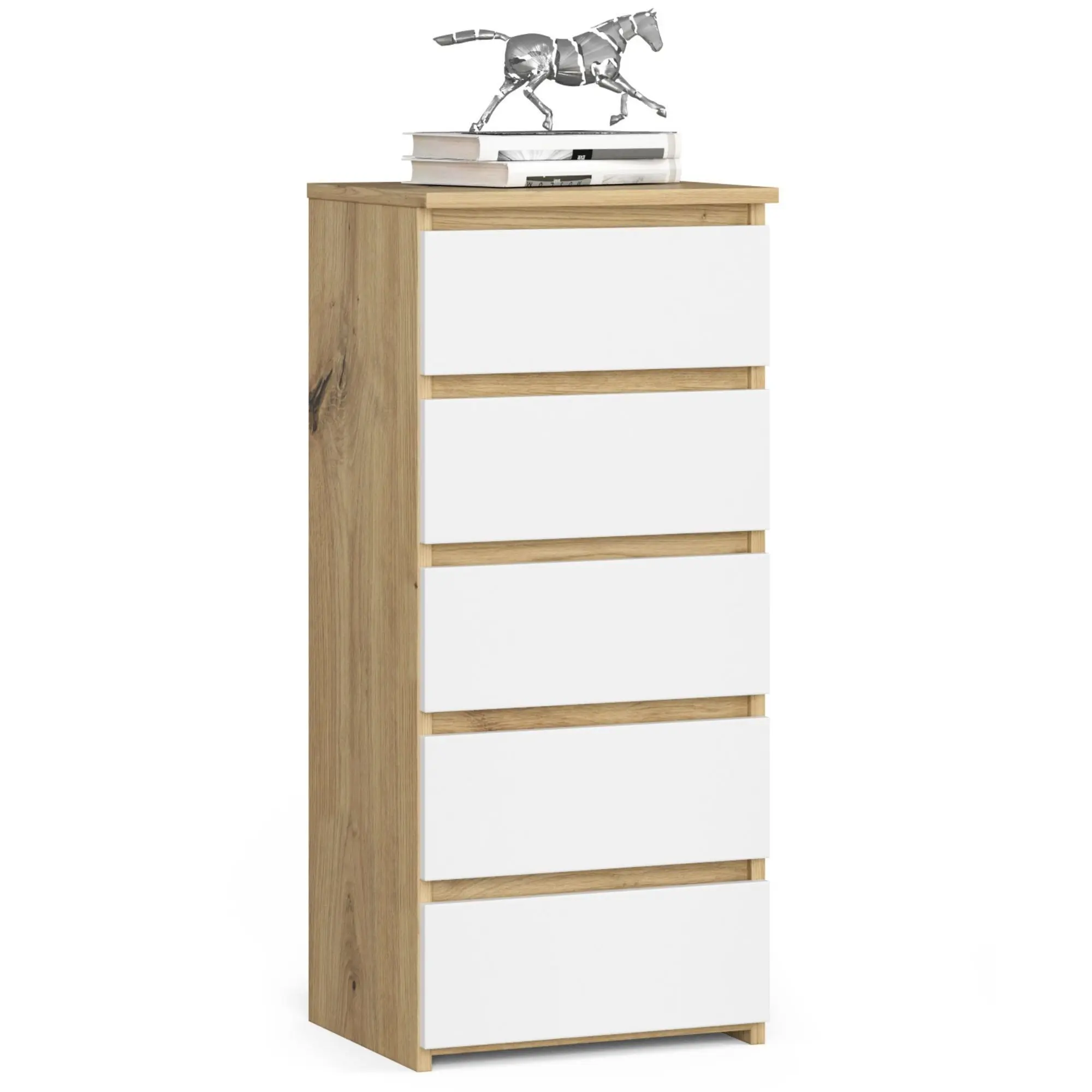 Ak furniture Komoda CL5 40 cm dub artisan/bílá