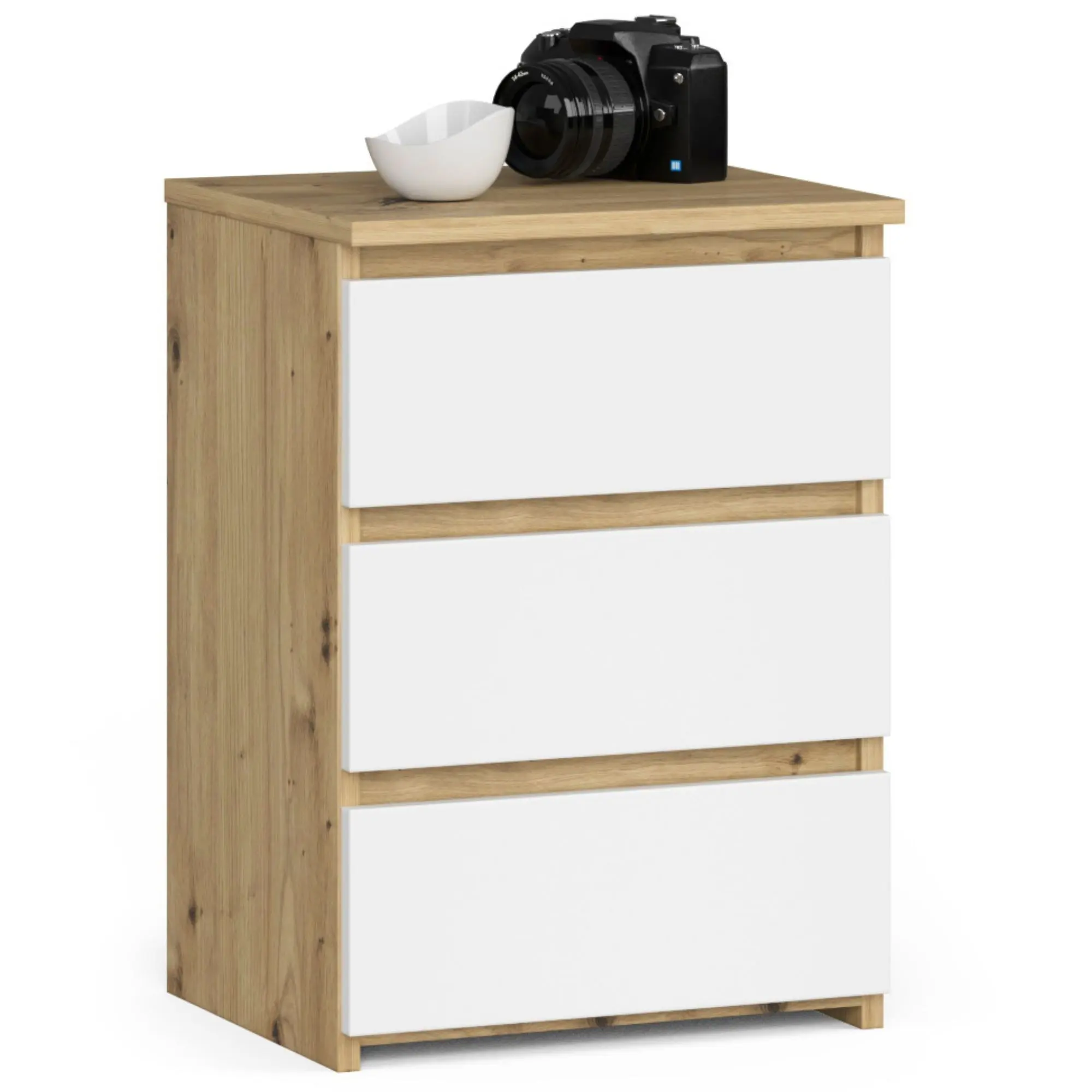 Noční stolek CL3/40 dub artisan / bílý