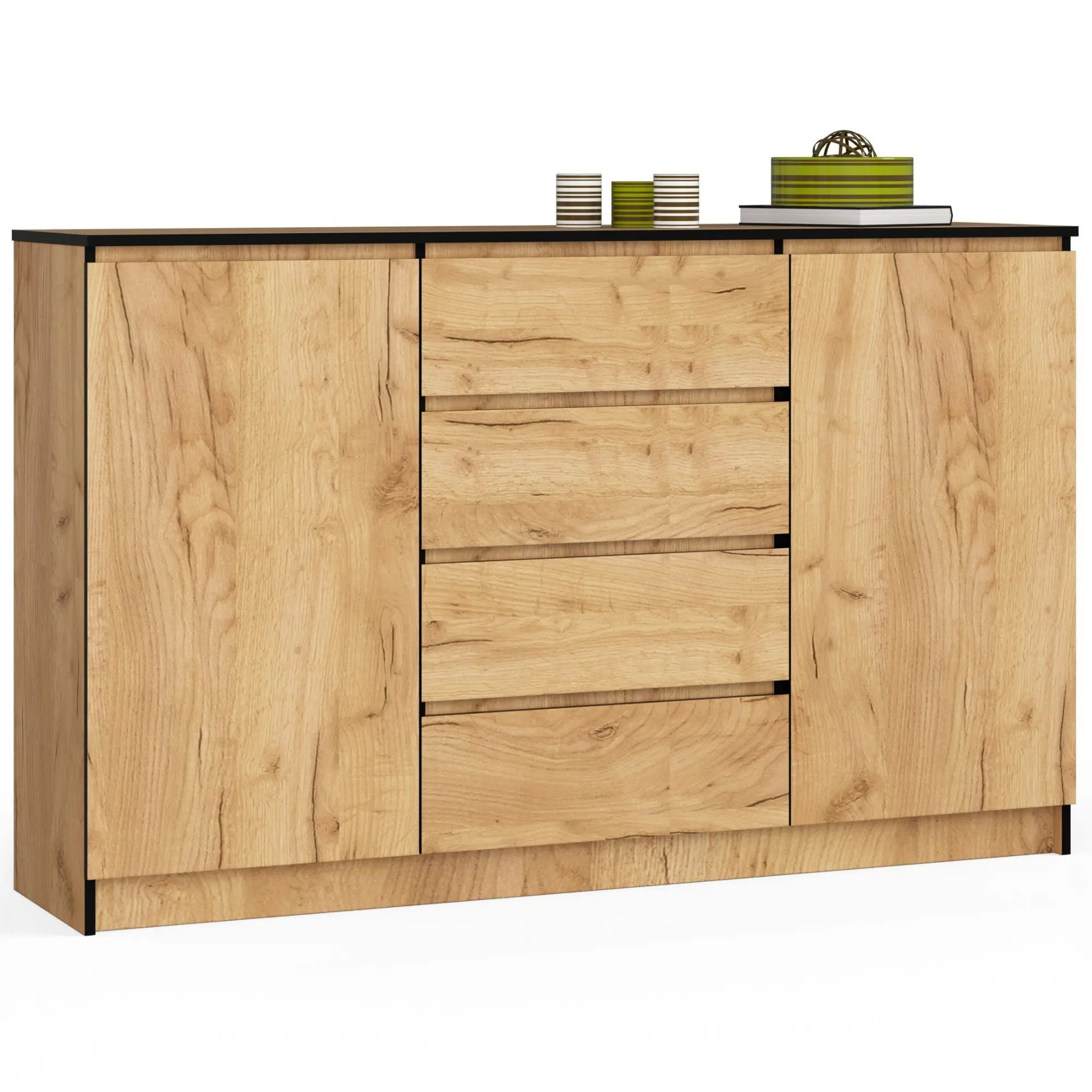 Ak furniture Komoda K 160 cm hnědá