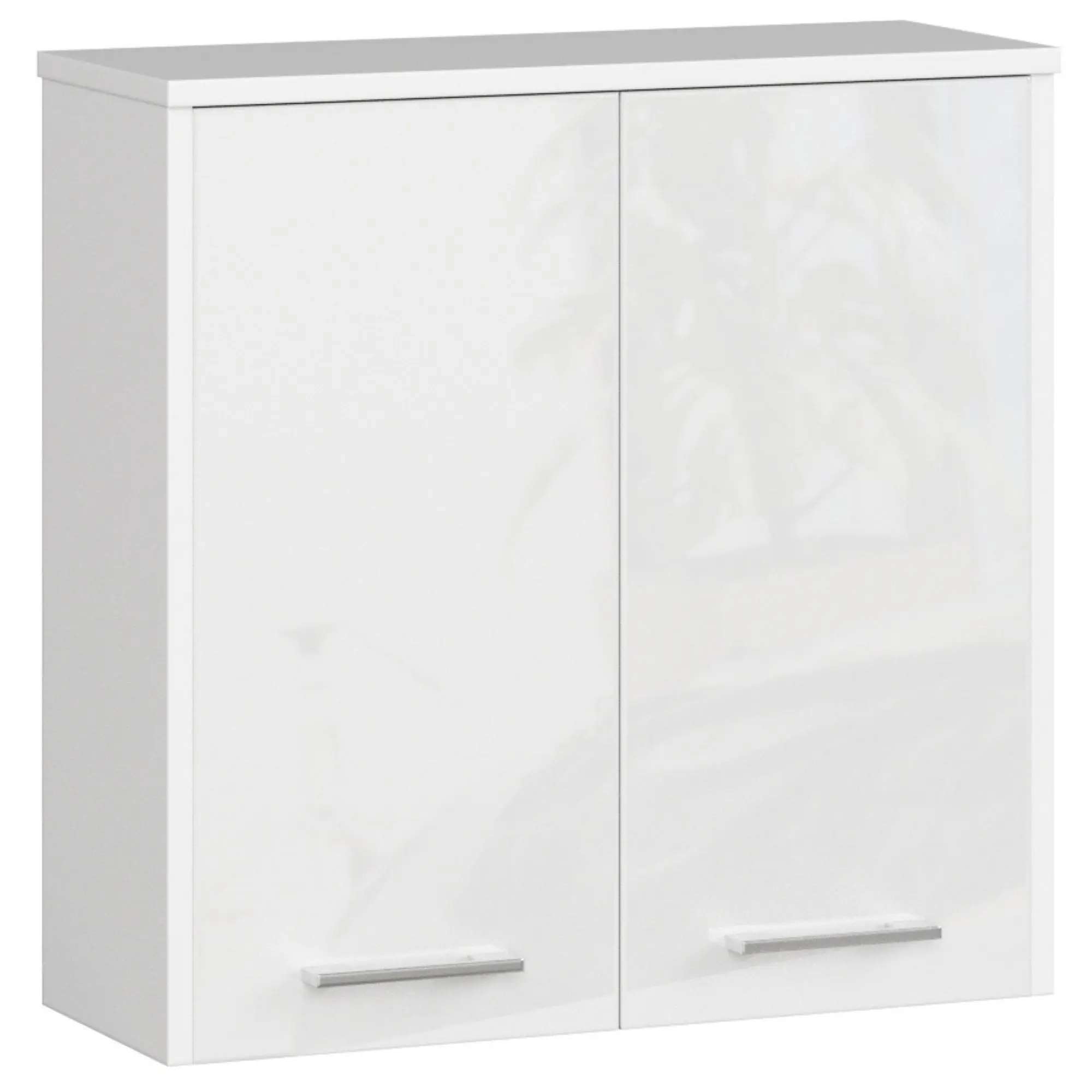 Ak furniture Závěsná koupelnová skříňka Fin 60 cm bílá lesk