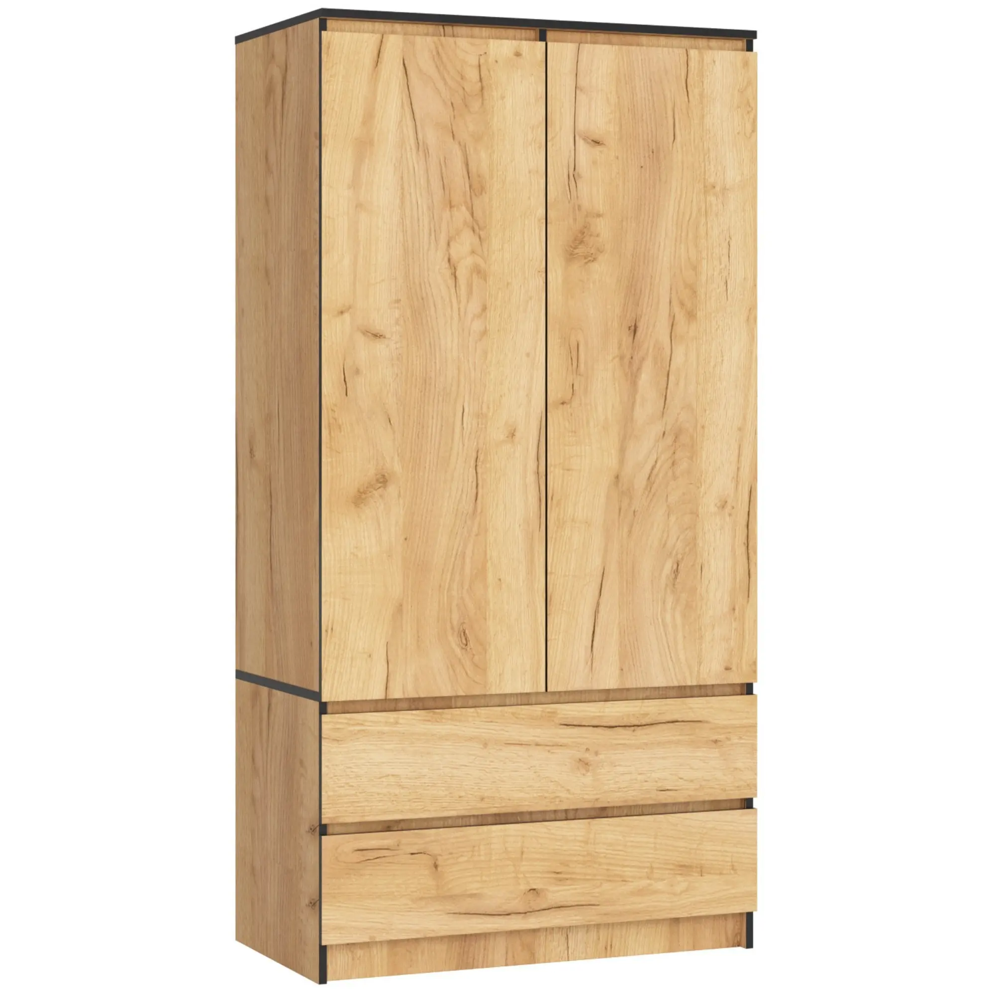 Ak furniture Šatní skříň Tesi S90 dub craft zlatý
