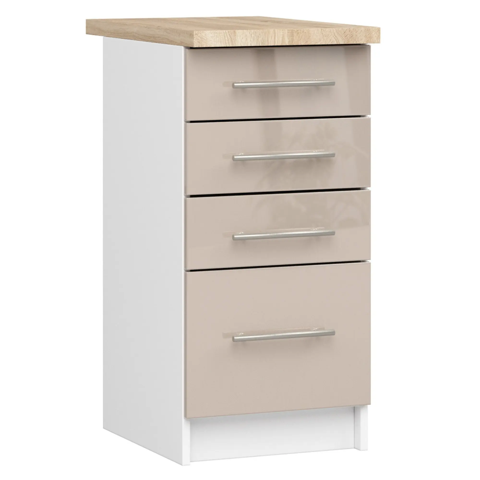 Ak furniture Kuchyňská skříňka Olivie S 40 cm 4S bílá/cappucino lesk