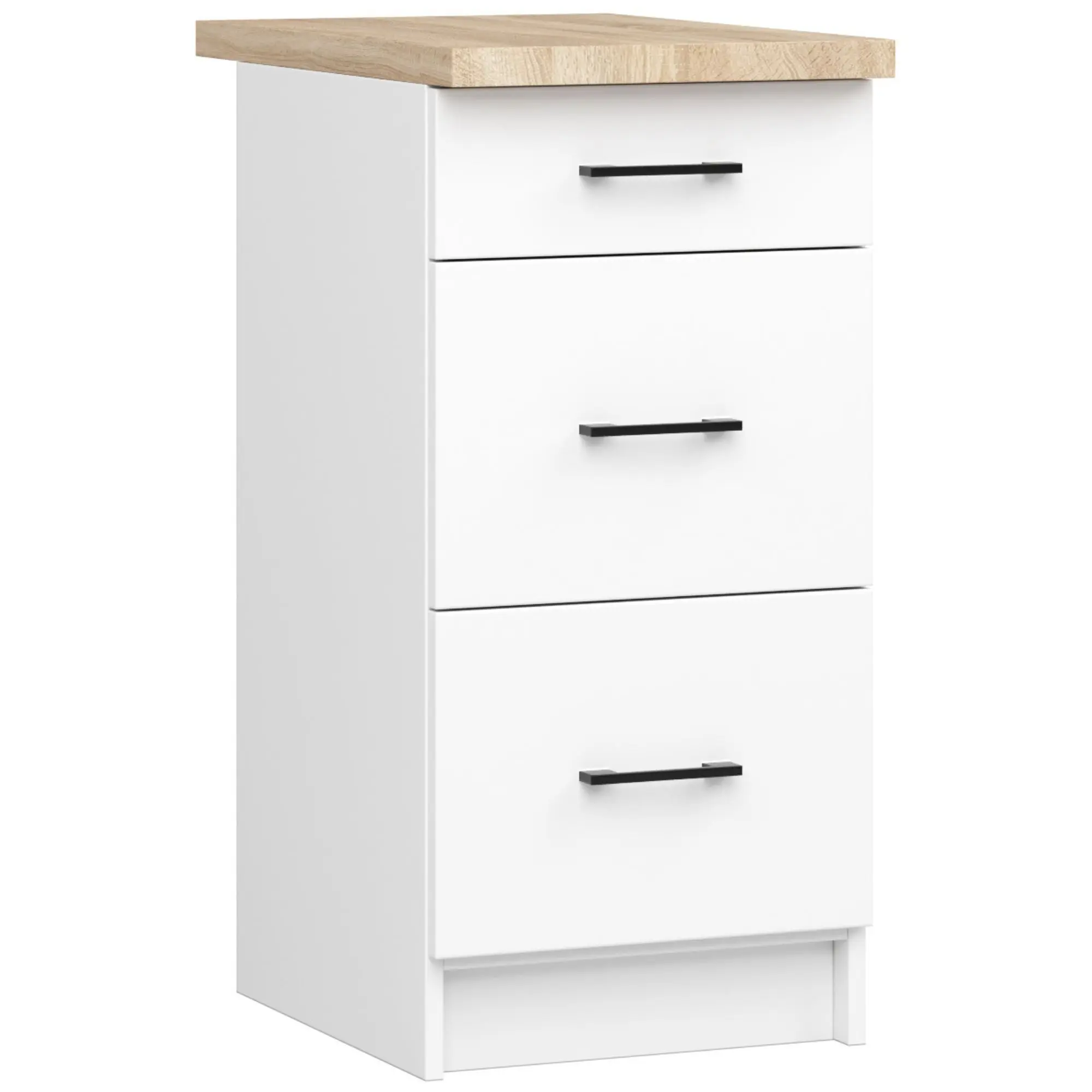 Ak furniture Kuchyňská skříňka OLIVIE III 40x85 cm matná bílá/dub sonoma