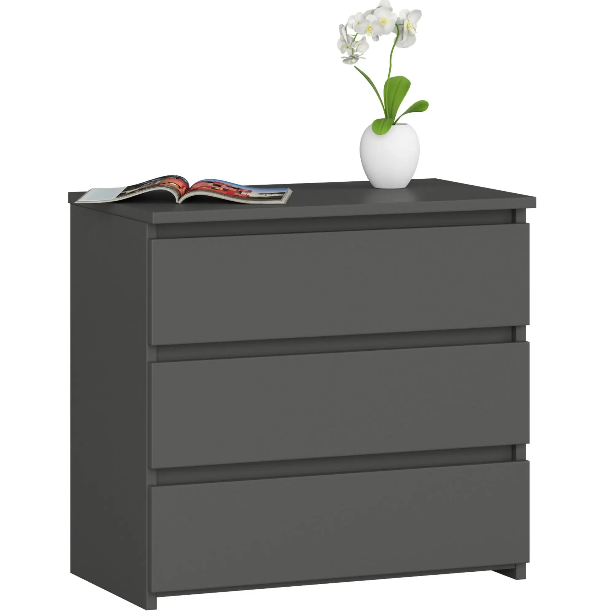 Ak furniture Komoda CL3 60 cm grafitově šedá
