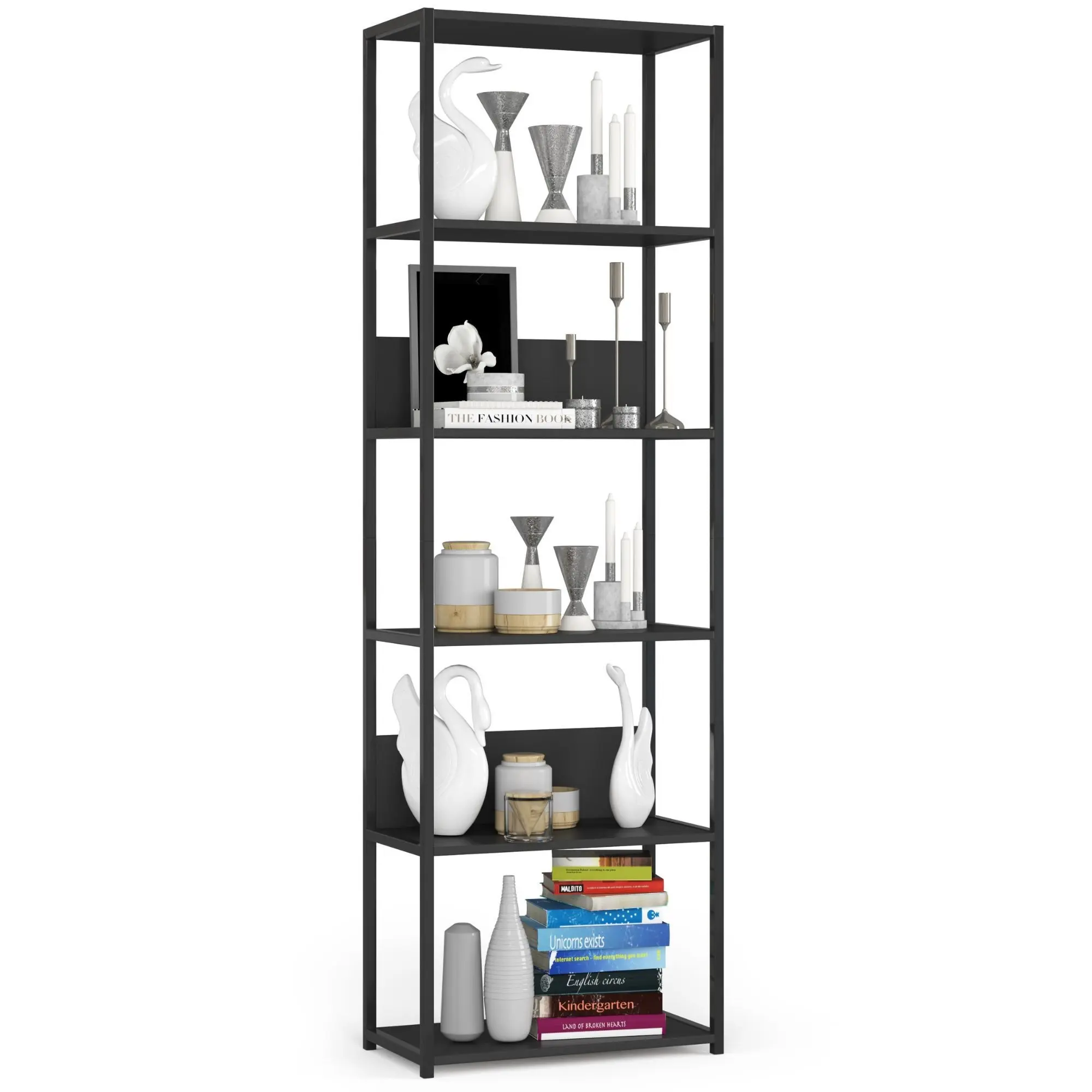 Ak furniture Regál PRAMONI 60x192 cm černý