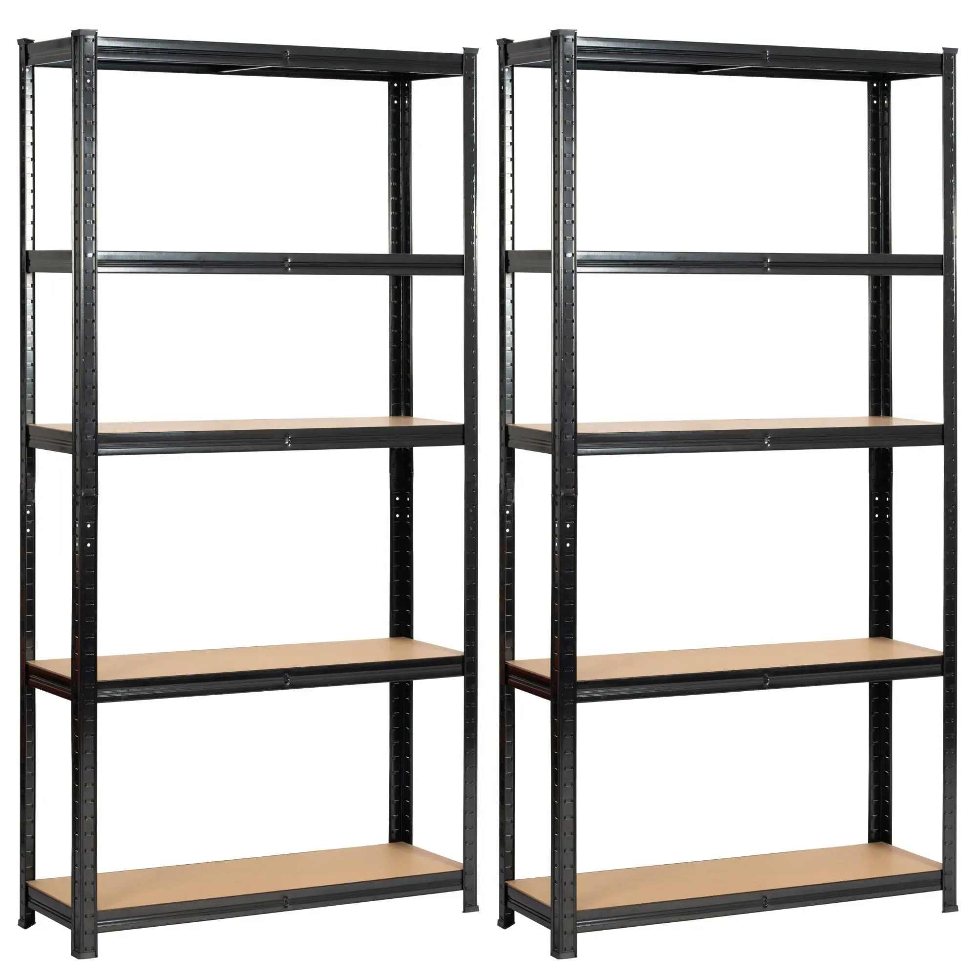Ak furniture Sada 2 ks kovových regálů REGMET 90x30x180 cm černá