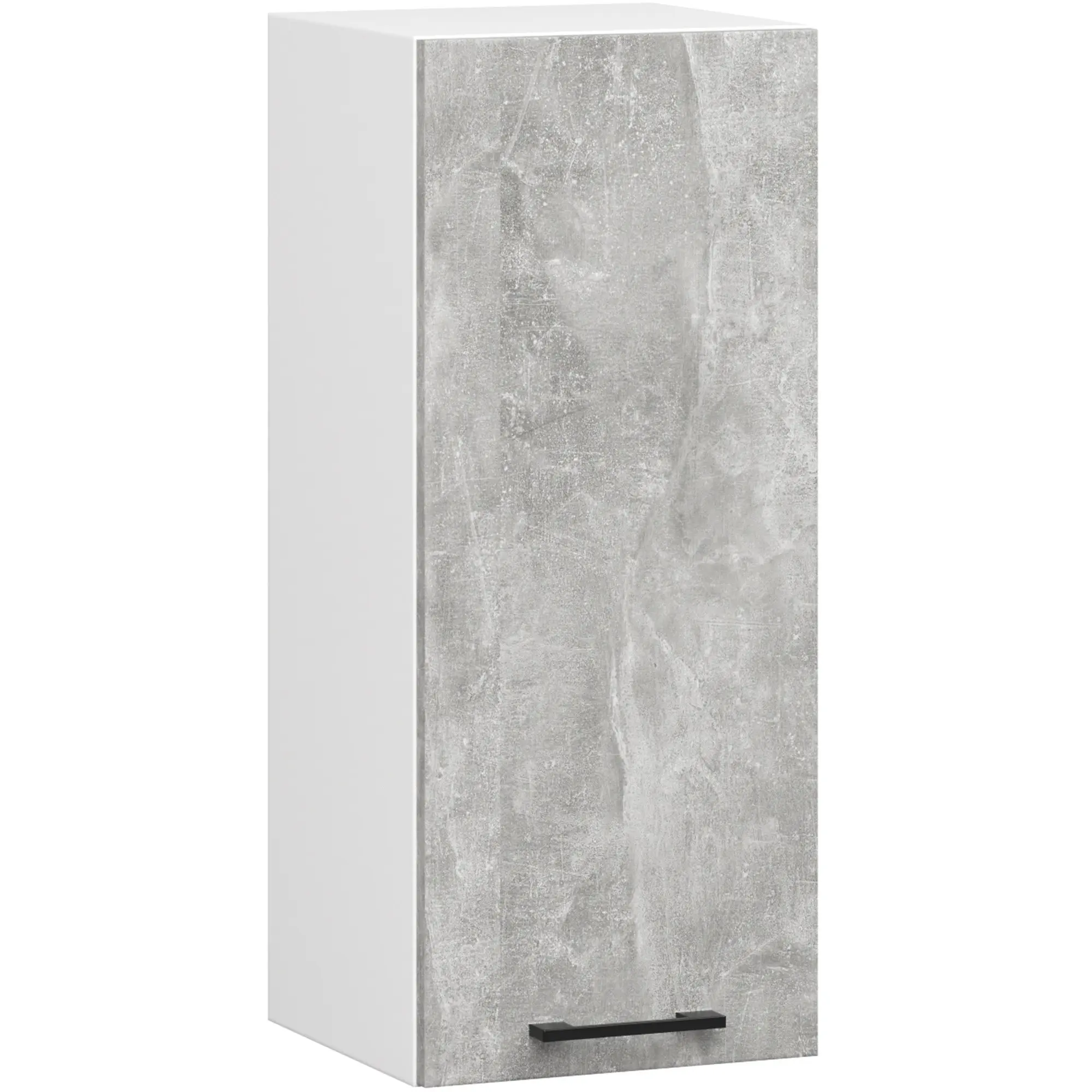 Ak furniture Závěsná kuchyňská skříňka OLIVIE 30x72 cm matná bílá/beton