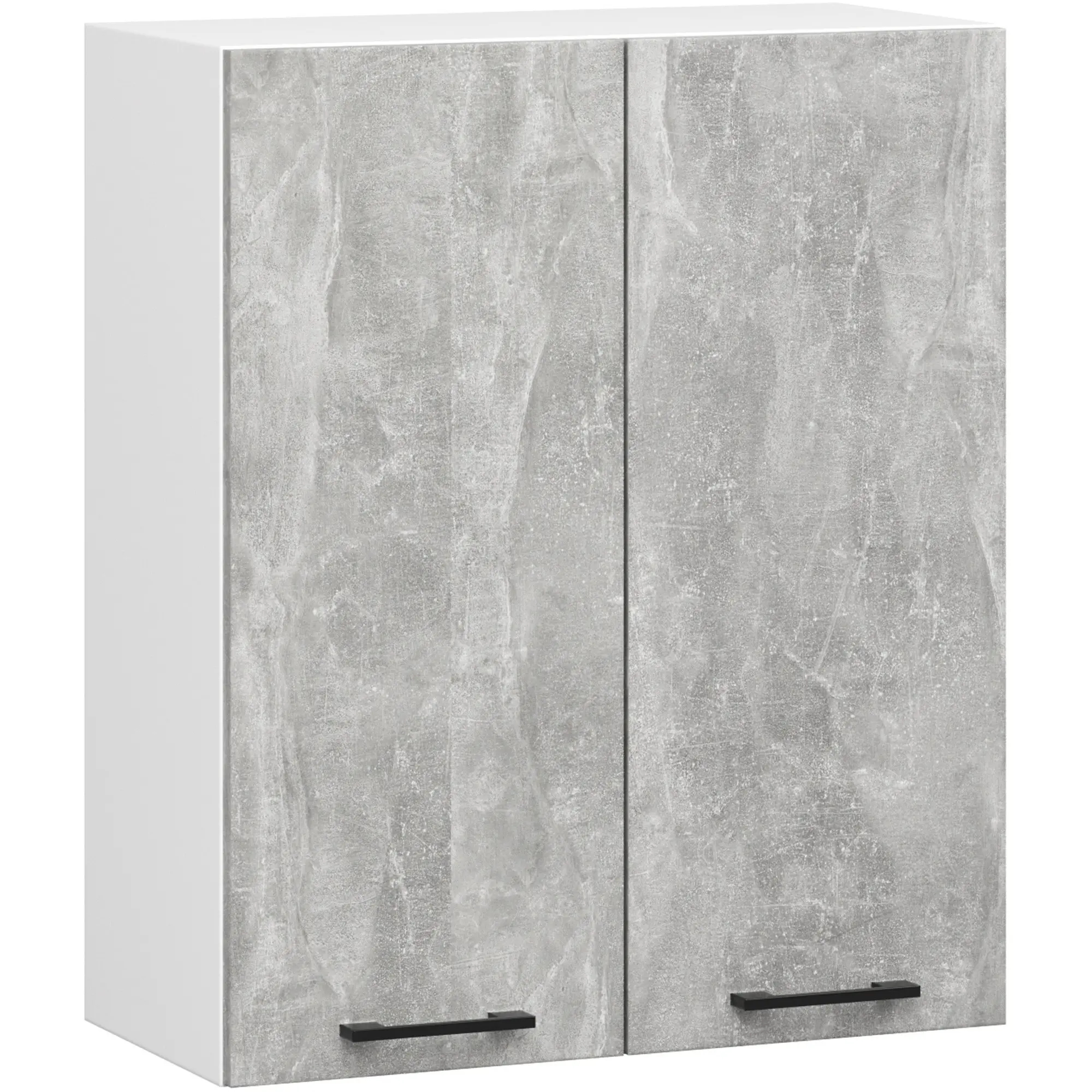Ak furniture Závěsná kuchyňská skříňka OLIVIE 60x72 cm matná bílá/beton