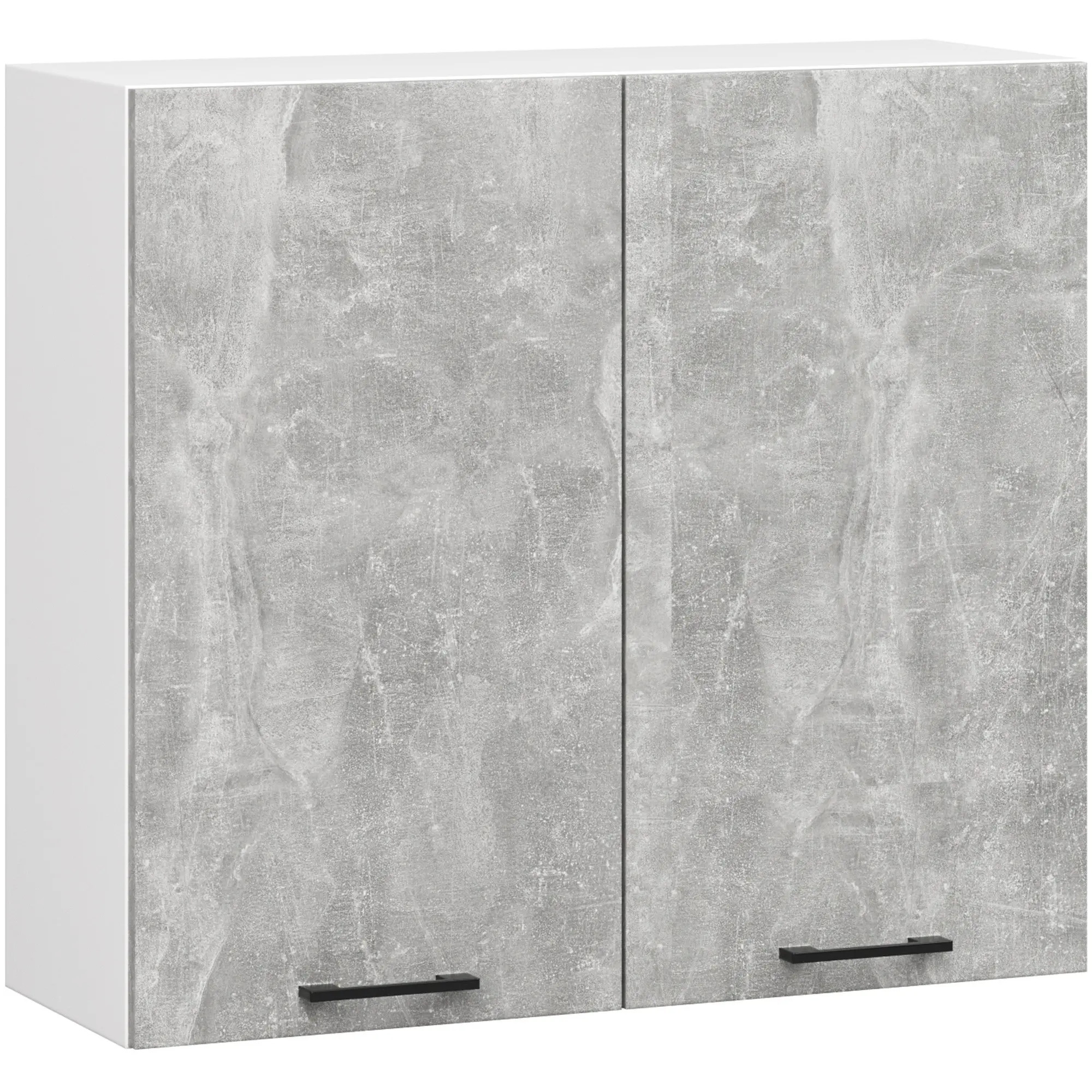 Ak furniture Závěsná kuchyňská skříňka OLIVIE 80x72 cm matná bílá/beton