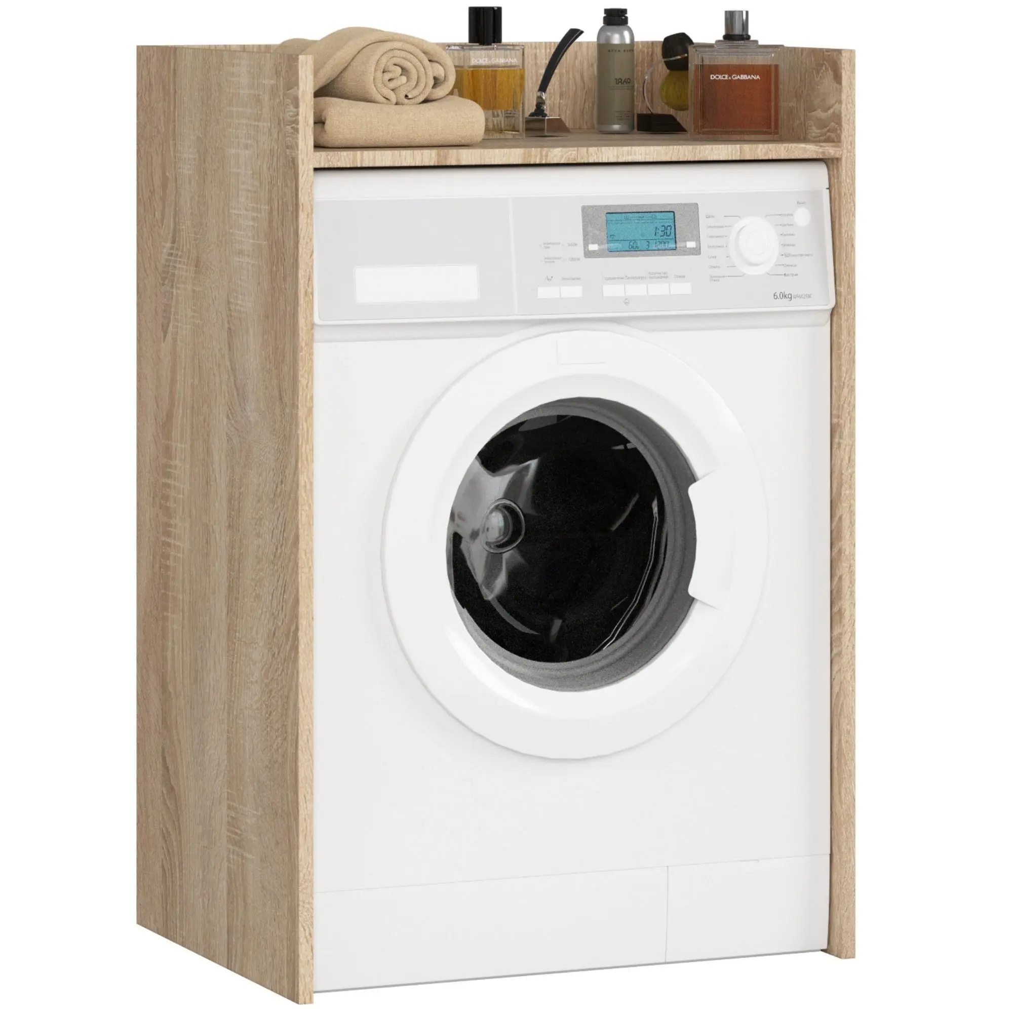 Ak furniture Koupelnová skříňka nad pračku FIN II dub sonoma