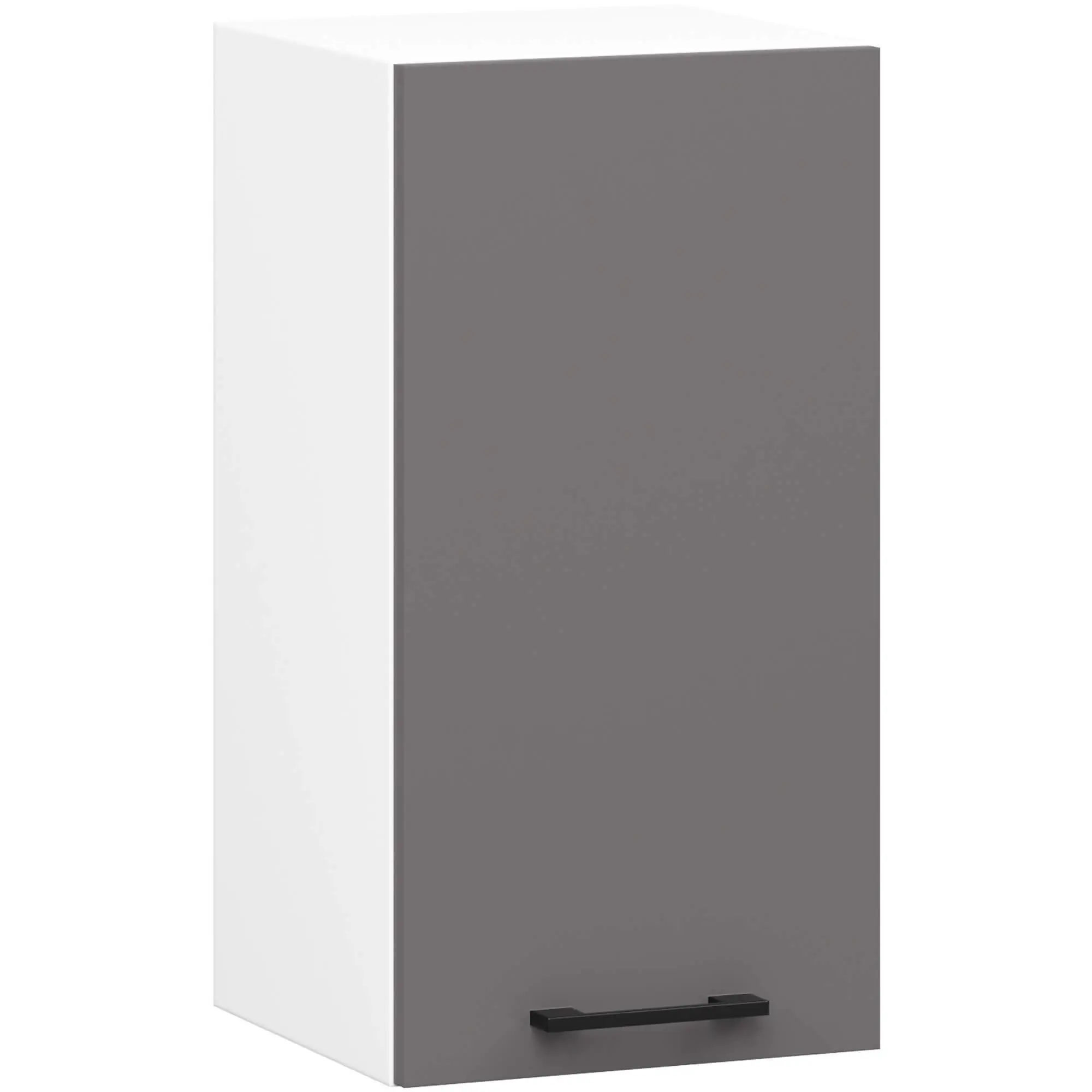 Ak furniture Závěsná kuchyňská skříňka OLIVIE 30x58 cm matná bílá/matná grafitově šedá