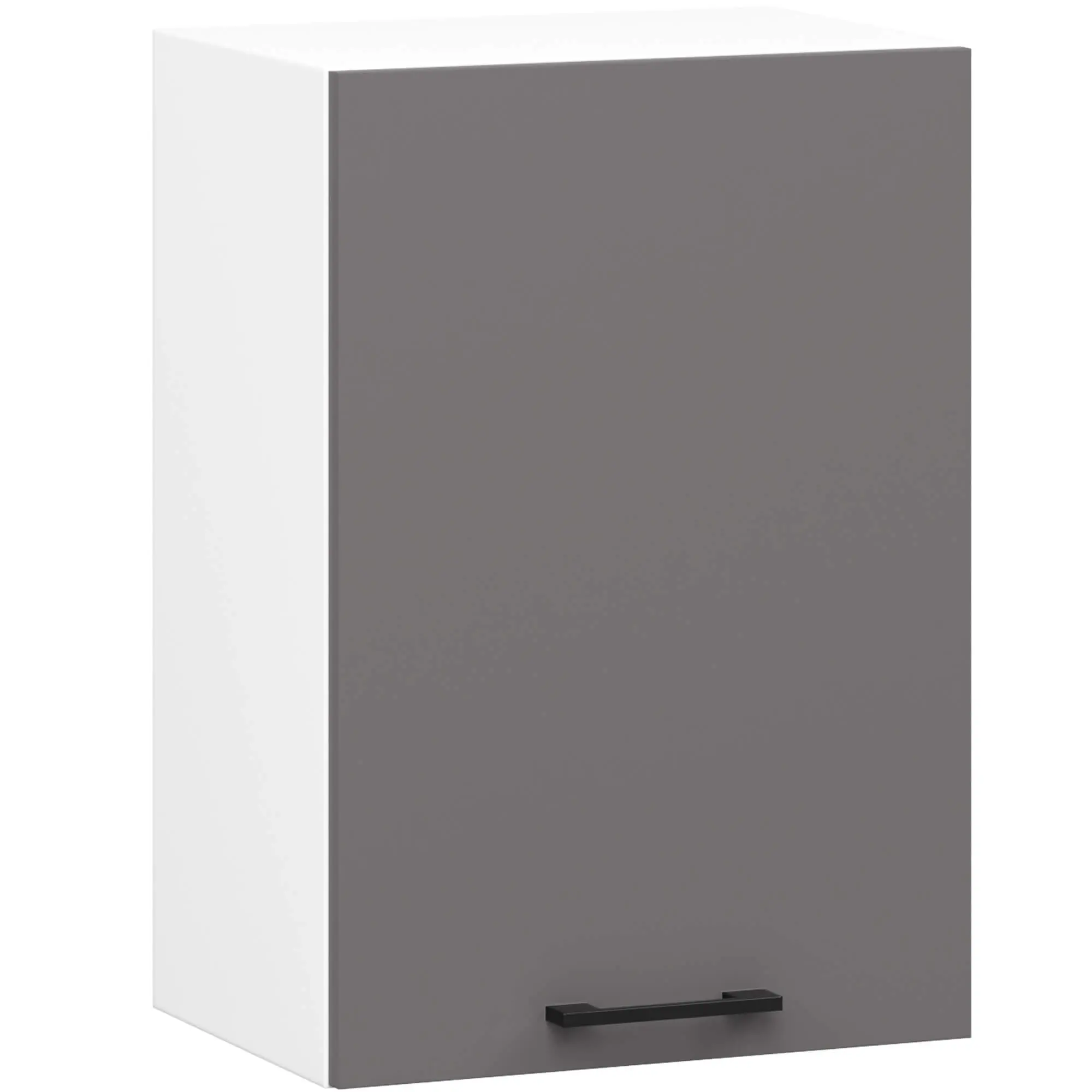 Ak furniture Závěsná kuchyňská skříňka OLIVIE 40x58 cm matná bílá/matná grafitově šedá