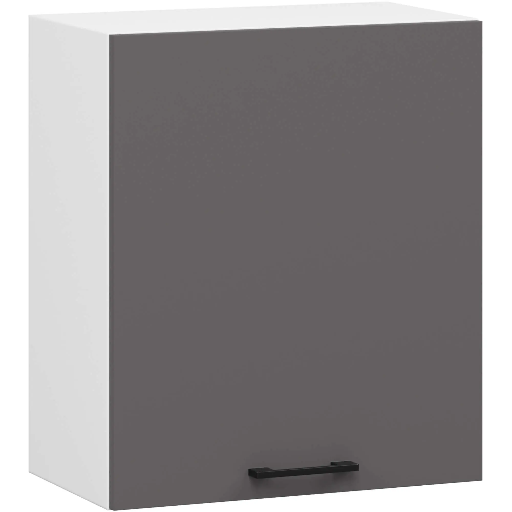 Ak furniture Závěsná kuchyňská skříňka OLIVIE 50x58 cm matná bílá/matná grafitově šedá