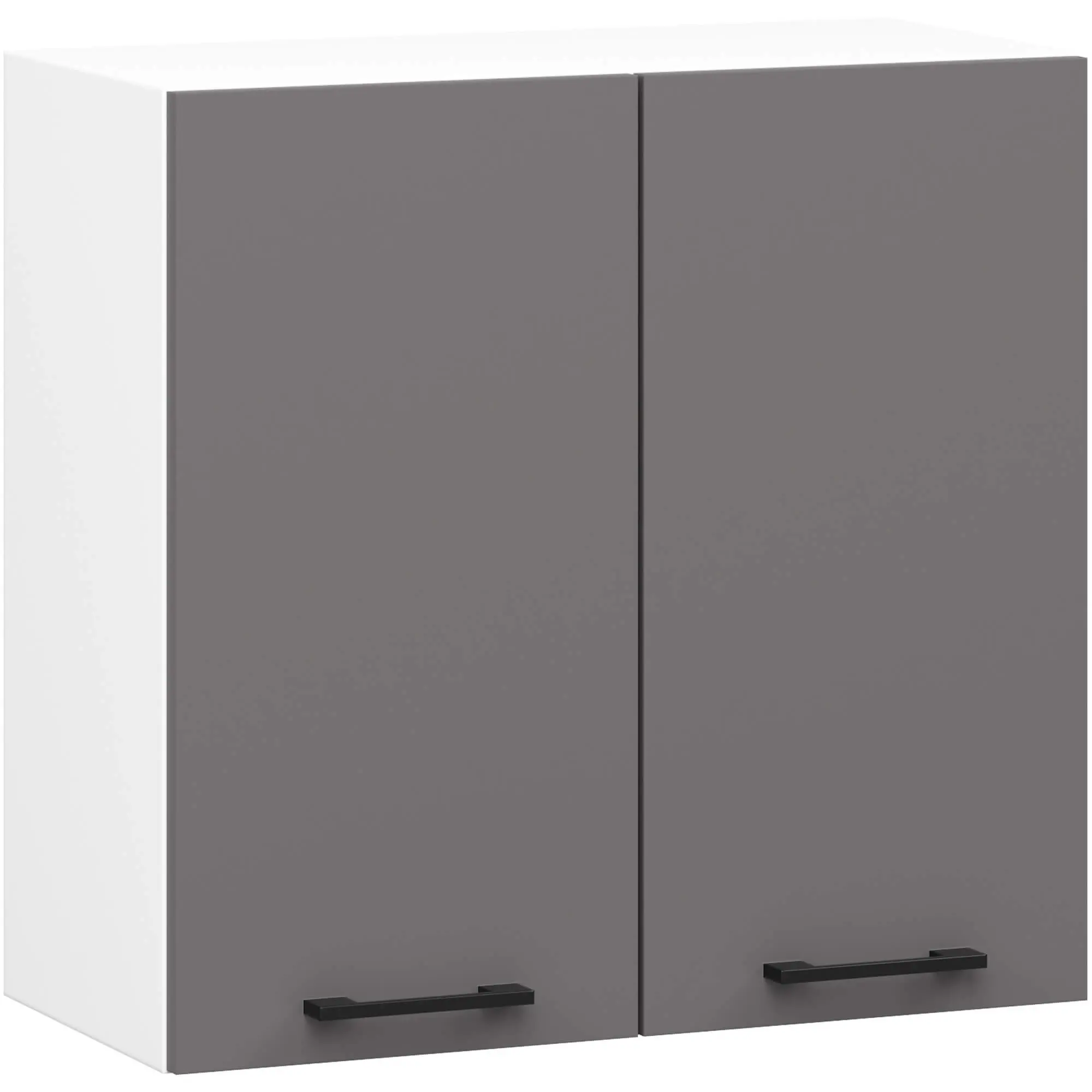 Ak furniture Závěsná kuchyňská skříňka OLIVIE 60x58 cm 01 matná bílá/matná grafitově šedá