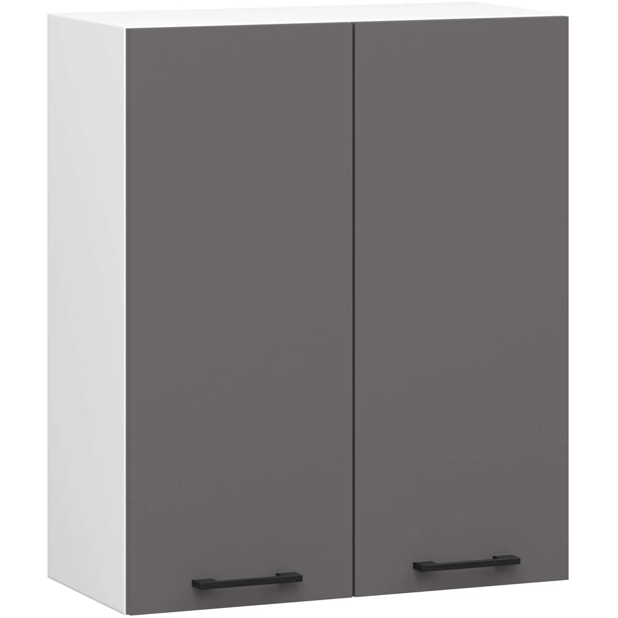 Ak furniture Závěsná kuchyňská skříňka OLIVIE 60x72 cm matná bílá/matná grafitově šedá
