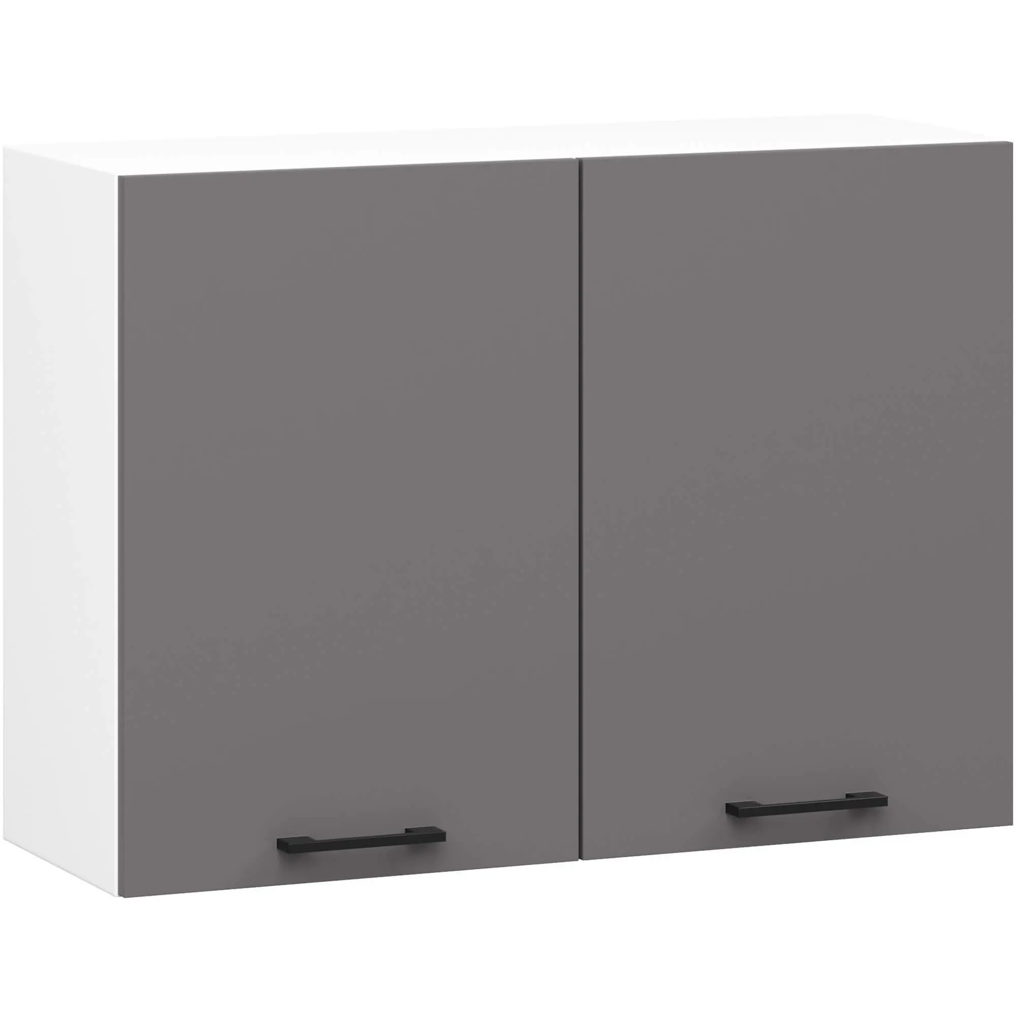 Ak furniture Závěsná kuchyňská skříňka OLIVIE 80x58 cm 01 matná bílá/matná grafitově šedá