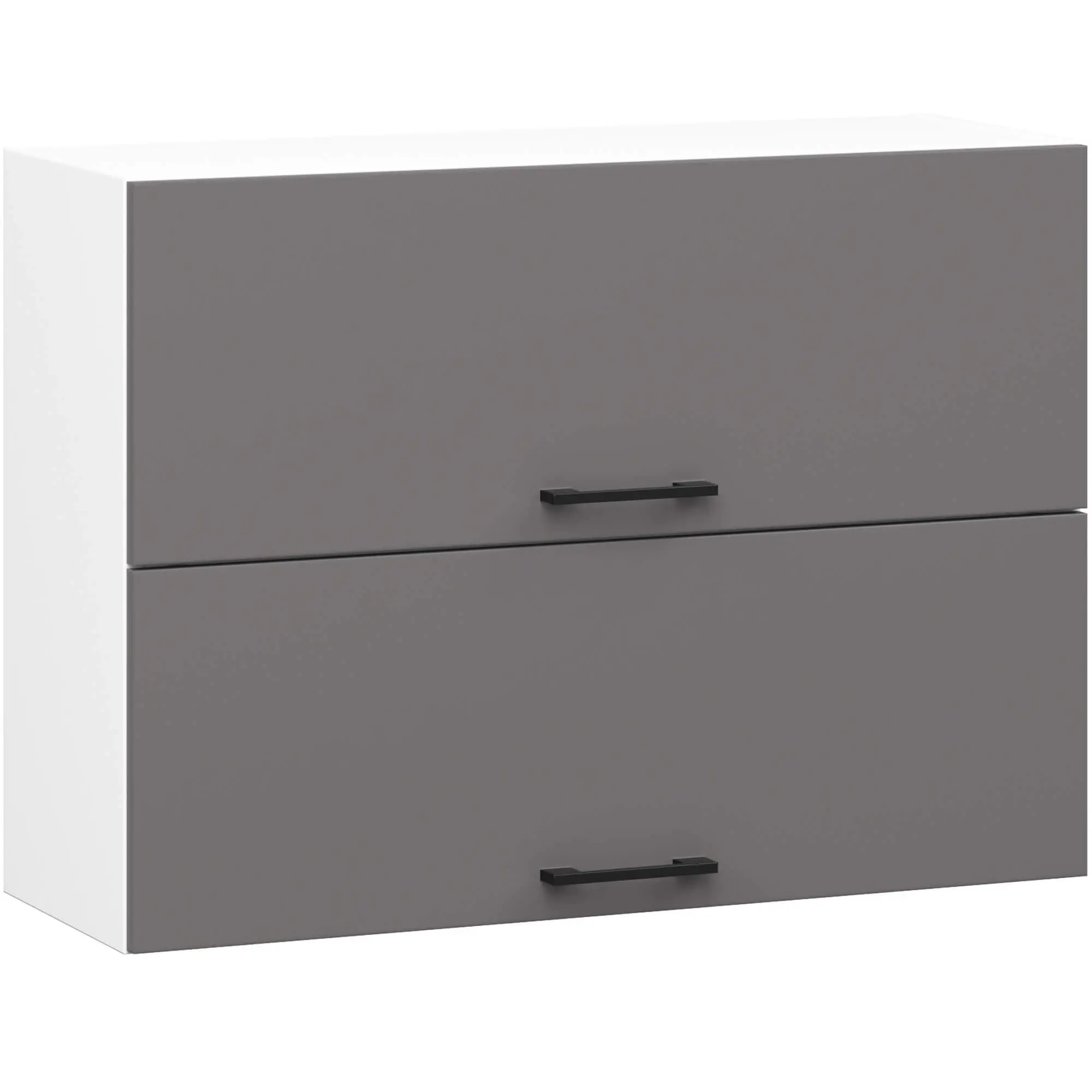Ak furniture Závěsná kuchyňská skříňka OLIVIE 80x58 cm 02 matná bílá/matná grafitově šedá