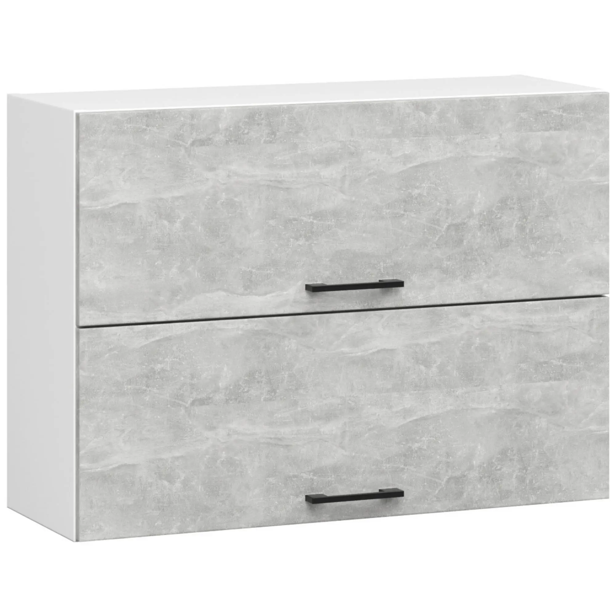 Ak furniture Závěsná kuchyňská skříňka OLIVIE 80x58 cm matná bílá/beton