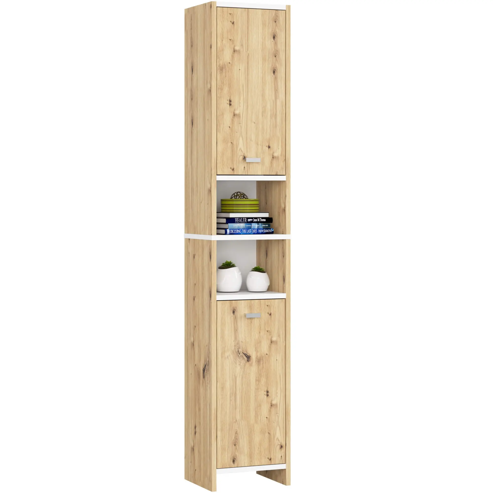 Koupelnová skříňka BETI 2D 1W dub artisan / bílá