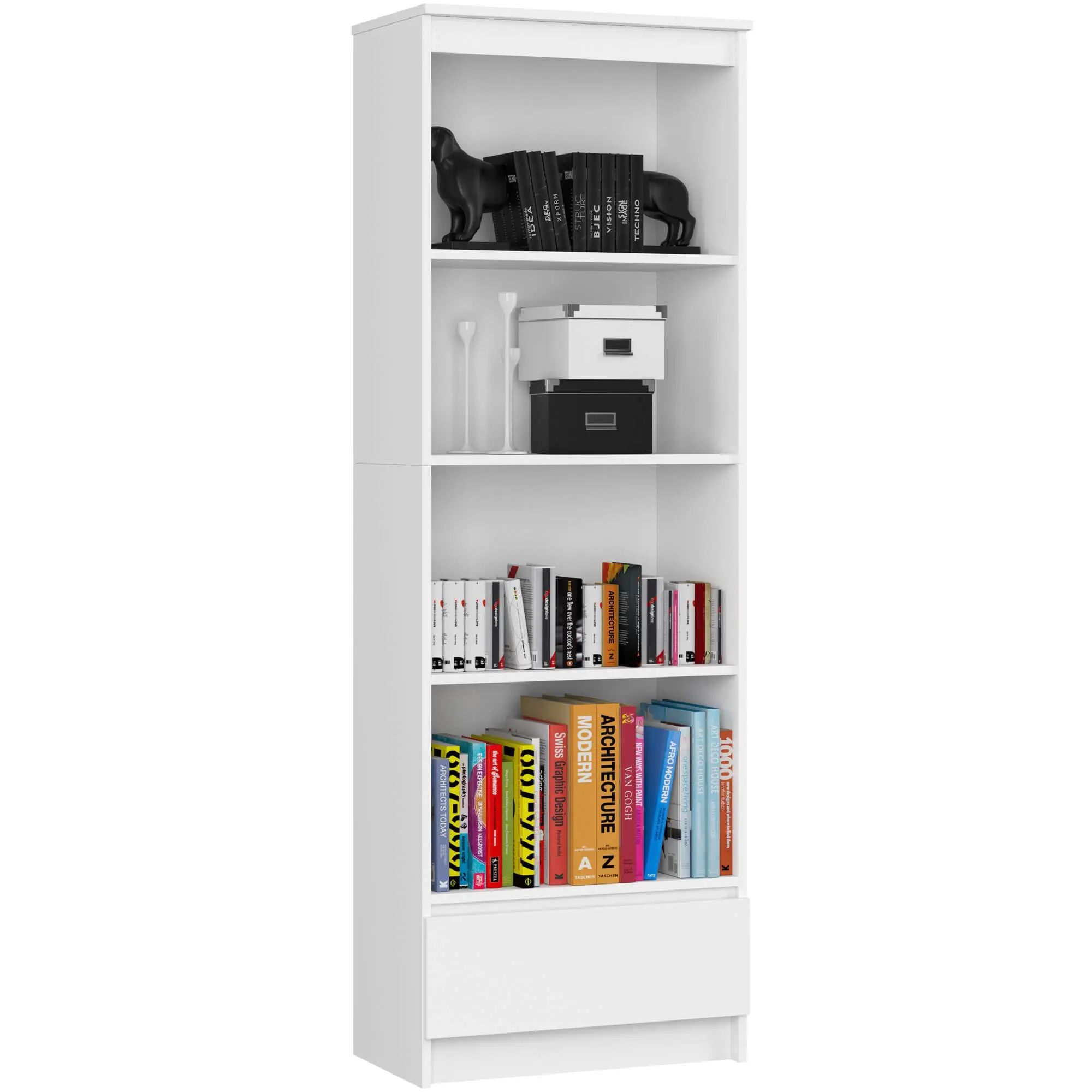 Regál R60 1SZ 4P CLP bílý