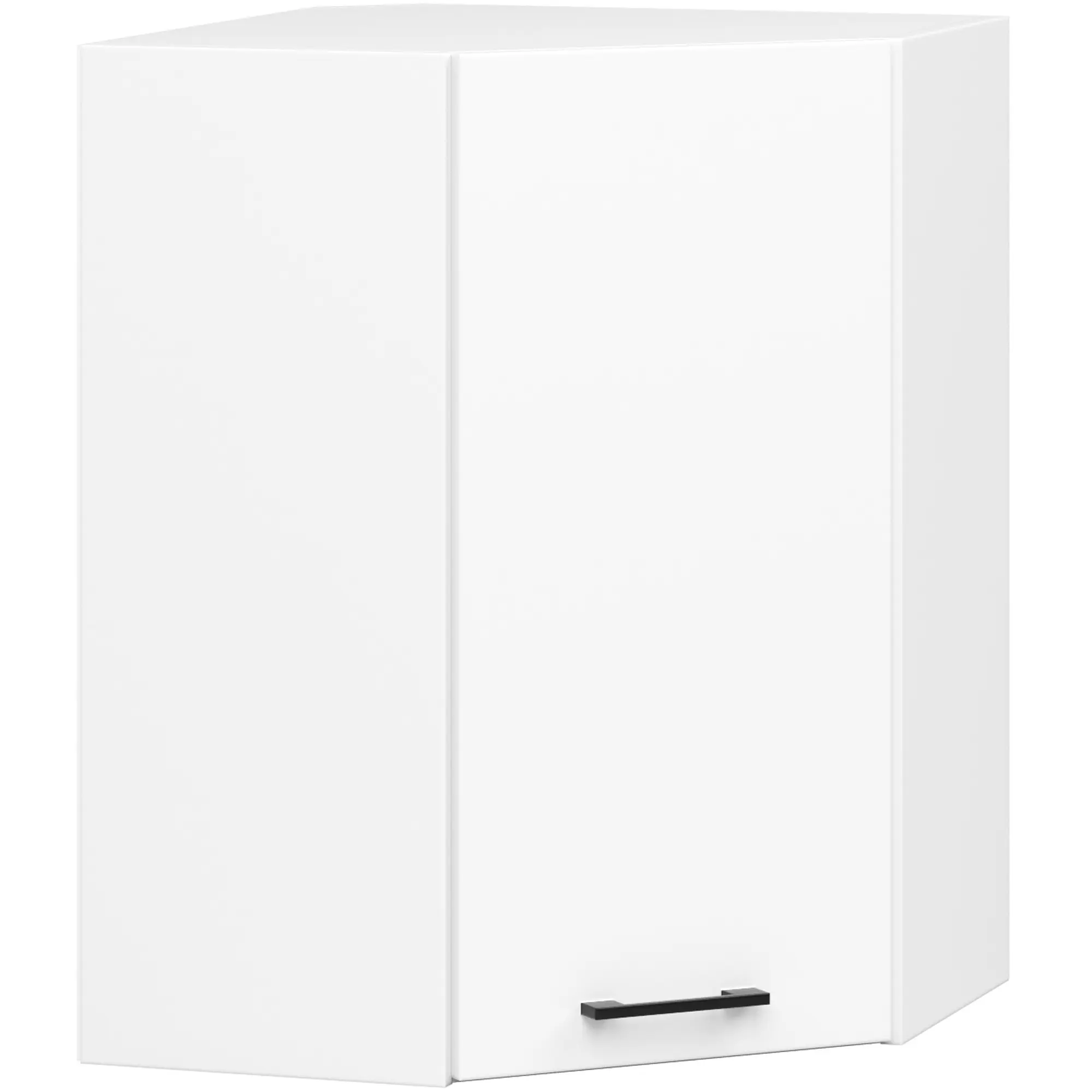 Ak furniture Rohová závěsná kuchyňská skříňka Olivie 60x72 cm bílá