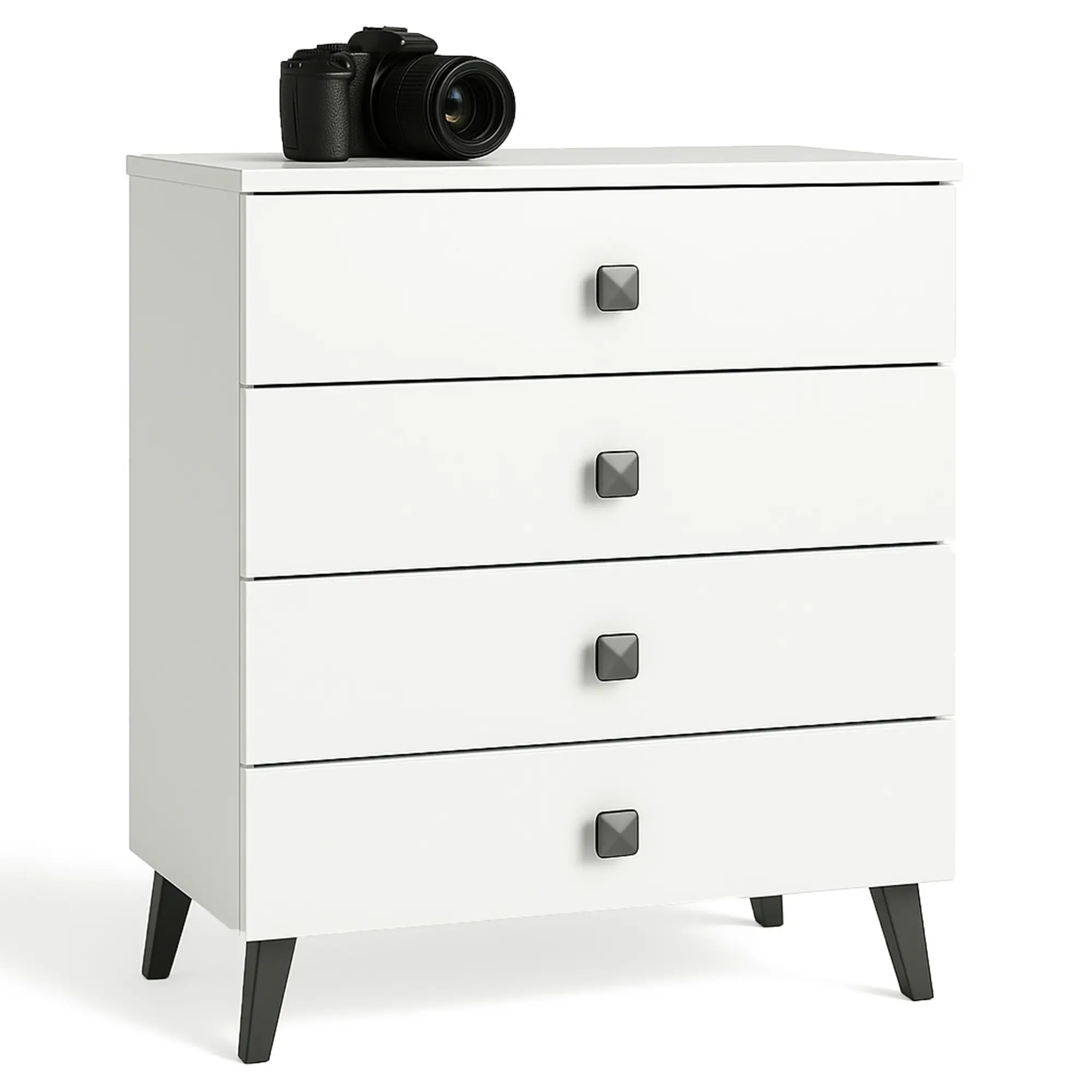 Ak furniture Komoda MOBI K-04 bílá/černá