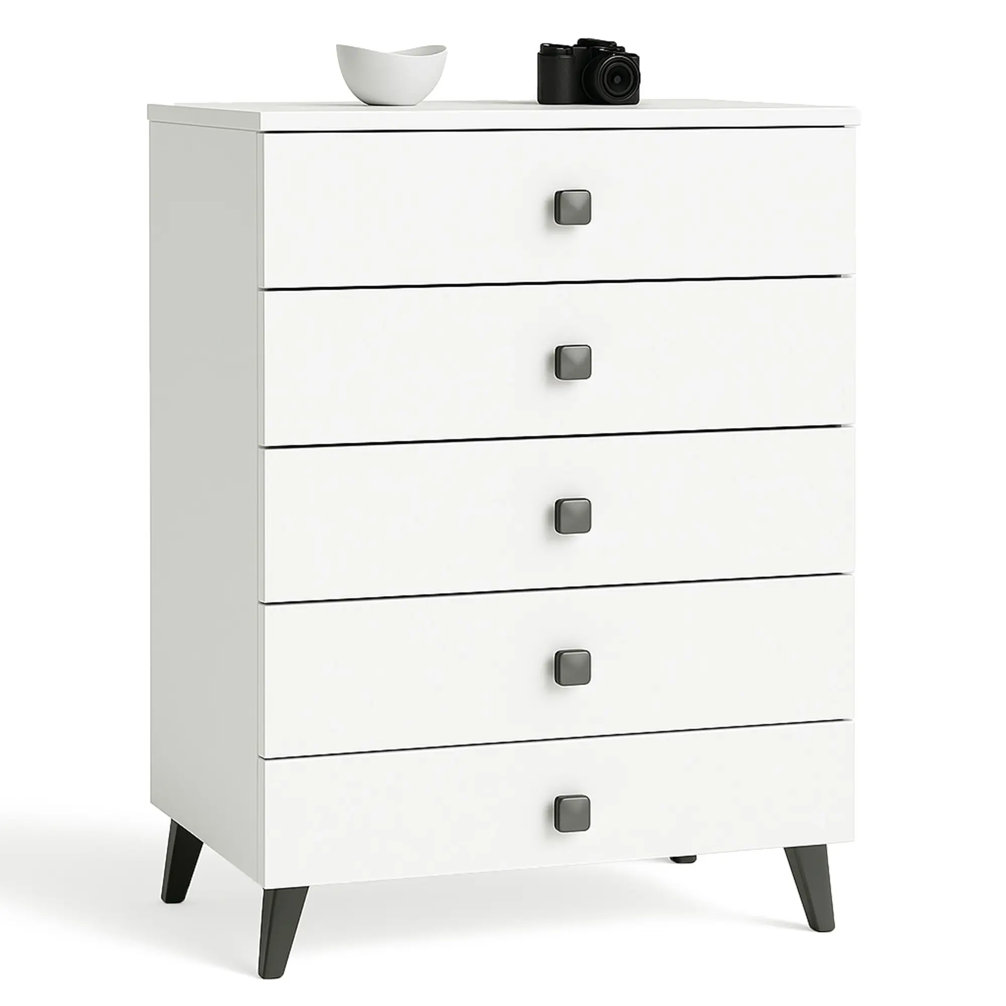 Ak furniture Komoda MOBI K-05 bílá/černá