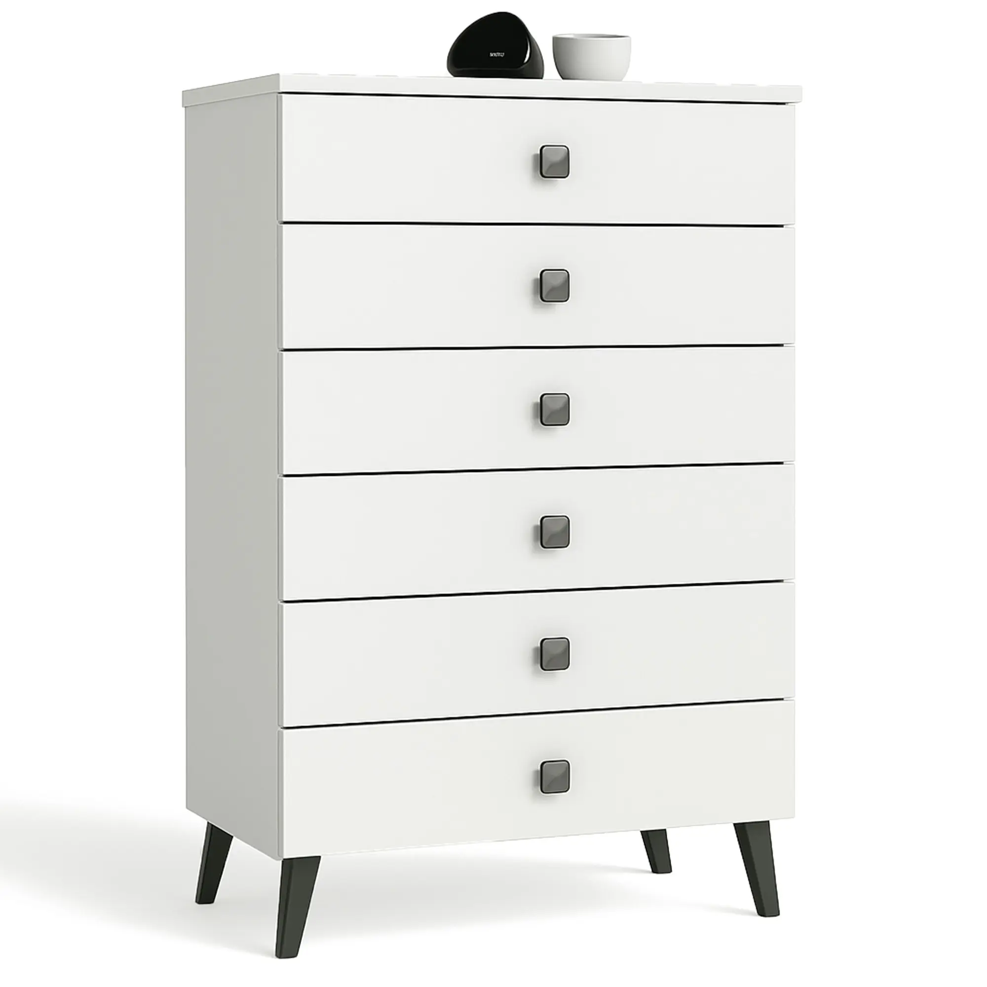 Ak furniture Komoda MOBI K-06 bílá/černá