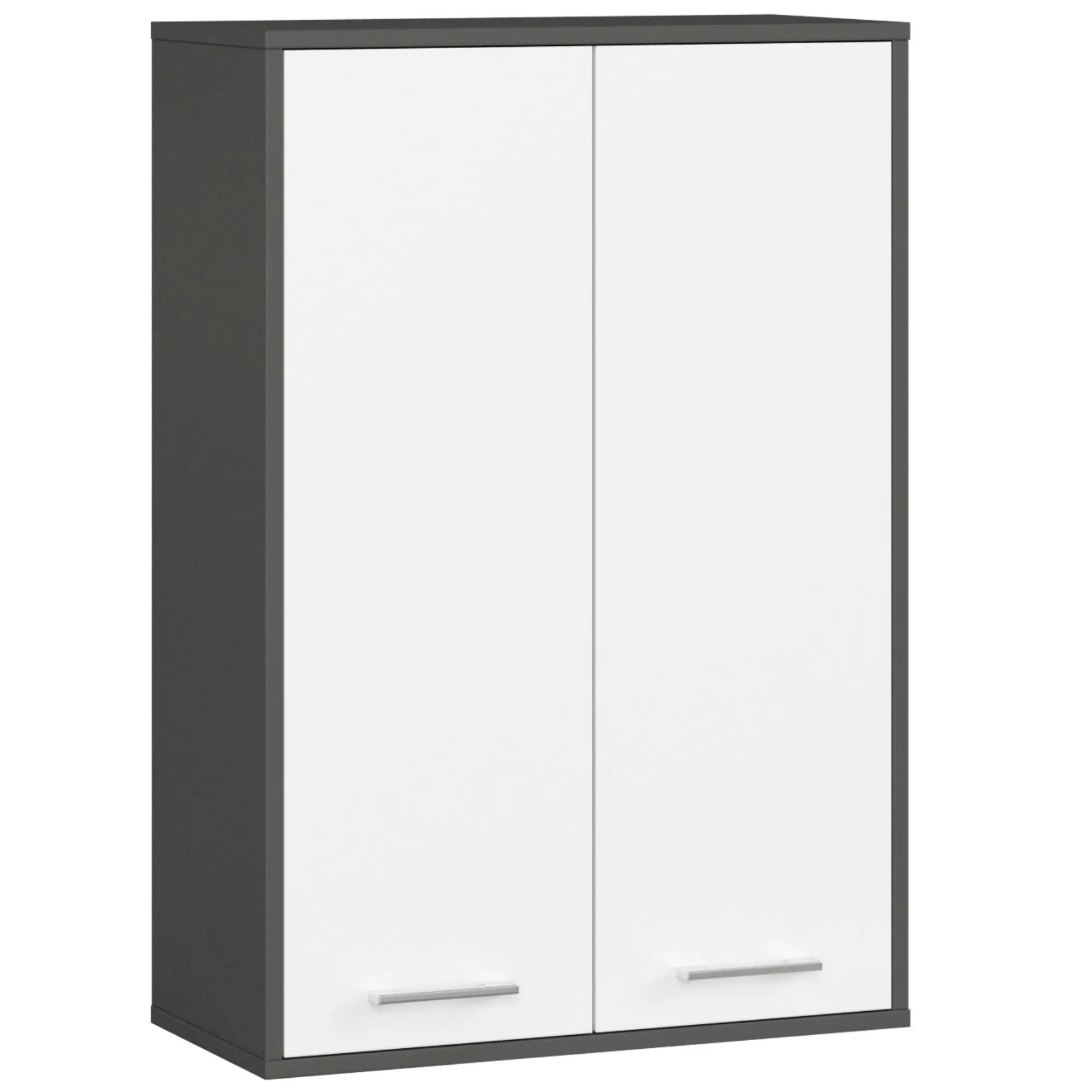Ak furniture Závěsná koupelnová skříňka Fin W64 64 cm grafit/bílá