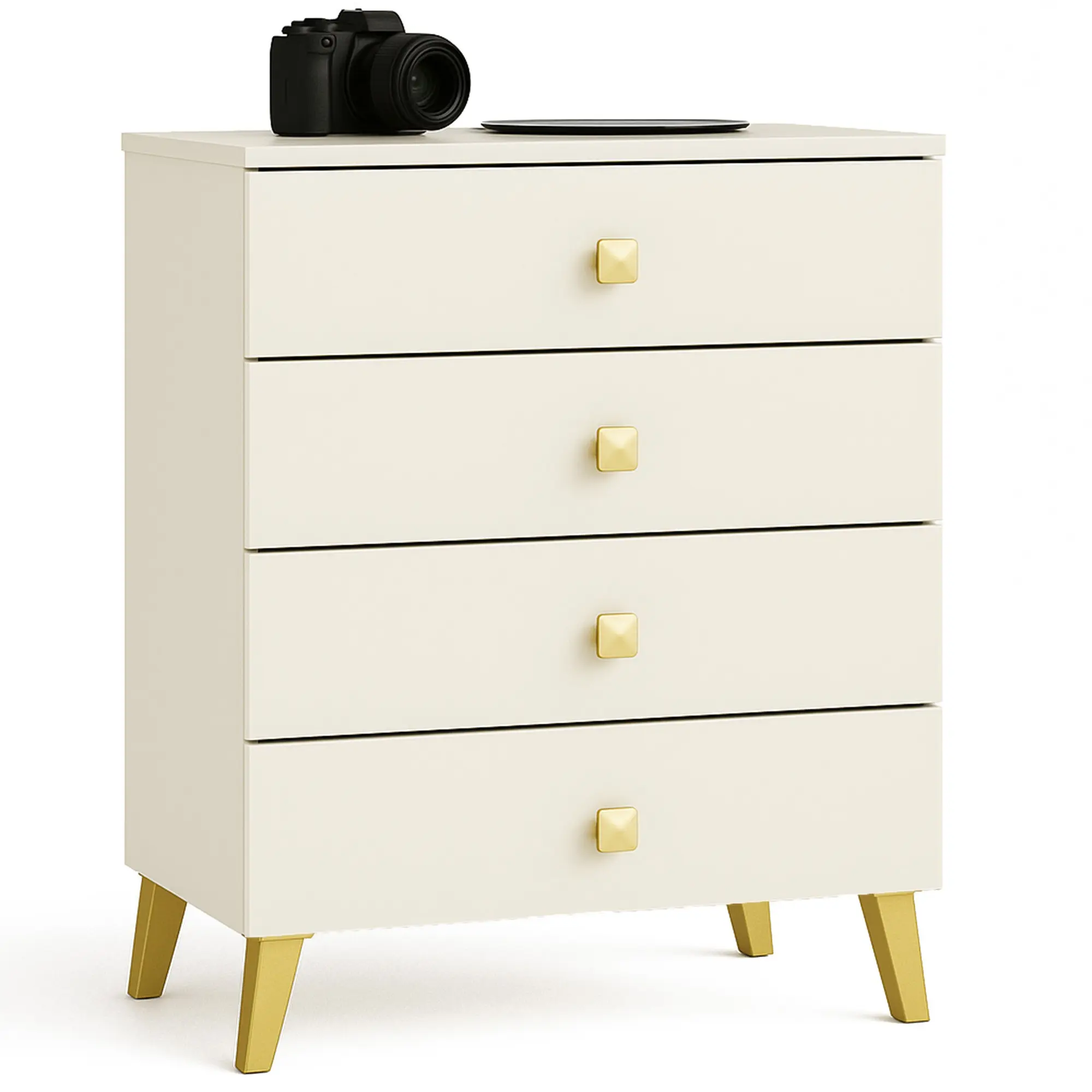 Ak furniture Komoda MOBI K-04 kašmír/zlatá
