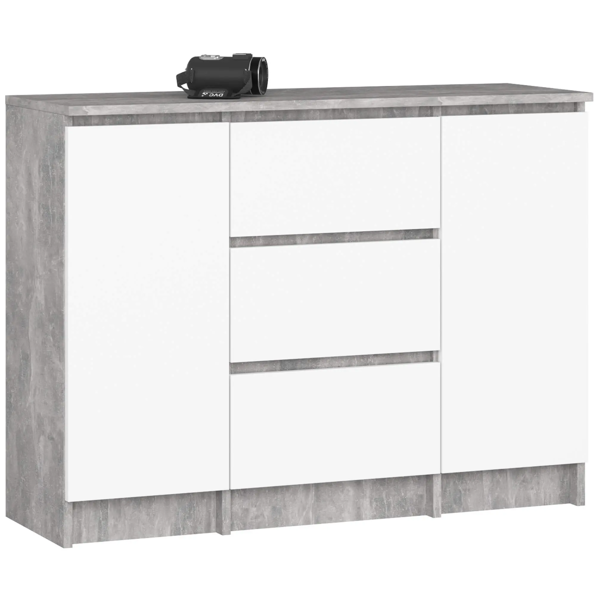Ak furniture Komoda Girgo 100 cm beton/bílá