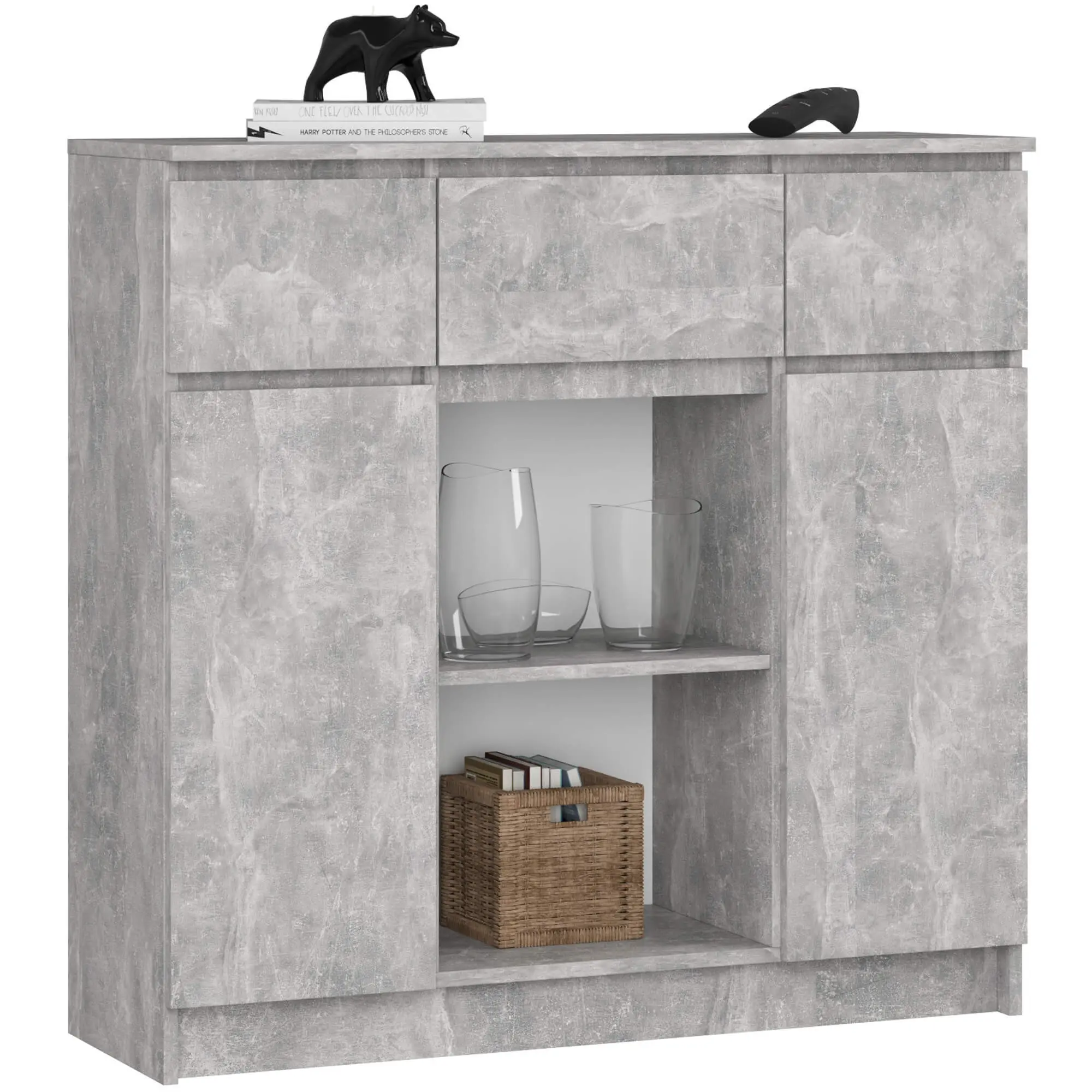 Ak furniture Komoda Baros 100 cm beton