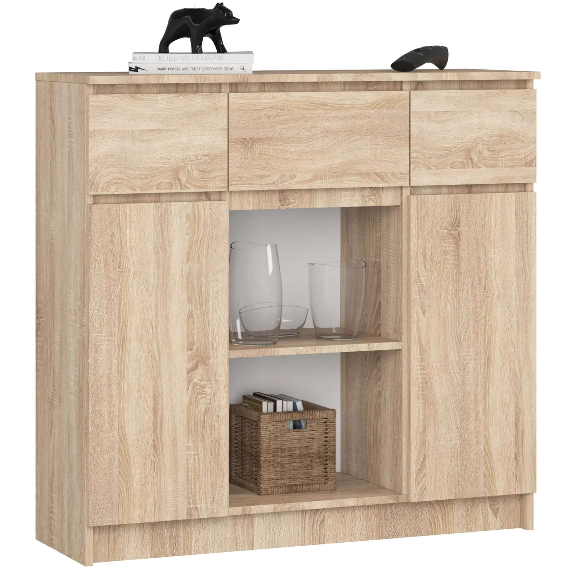 Ak furniture Komoda Baros 100 cm dub sonoma