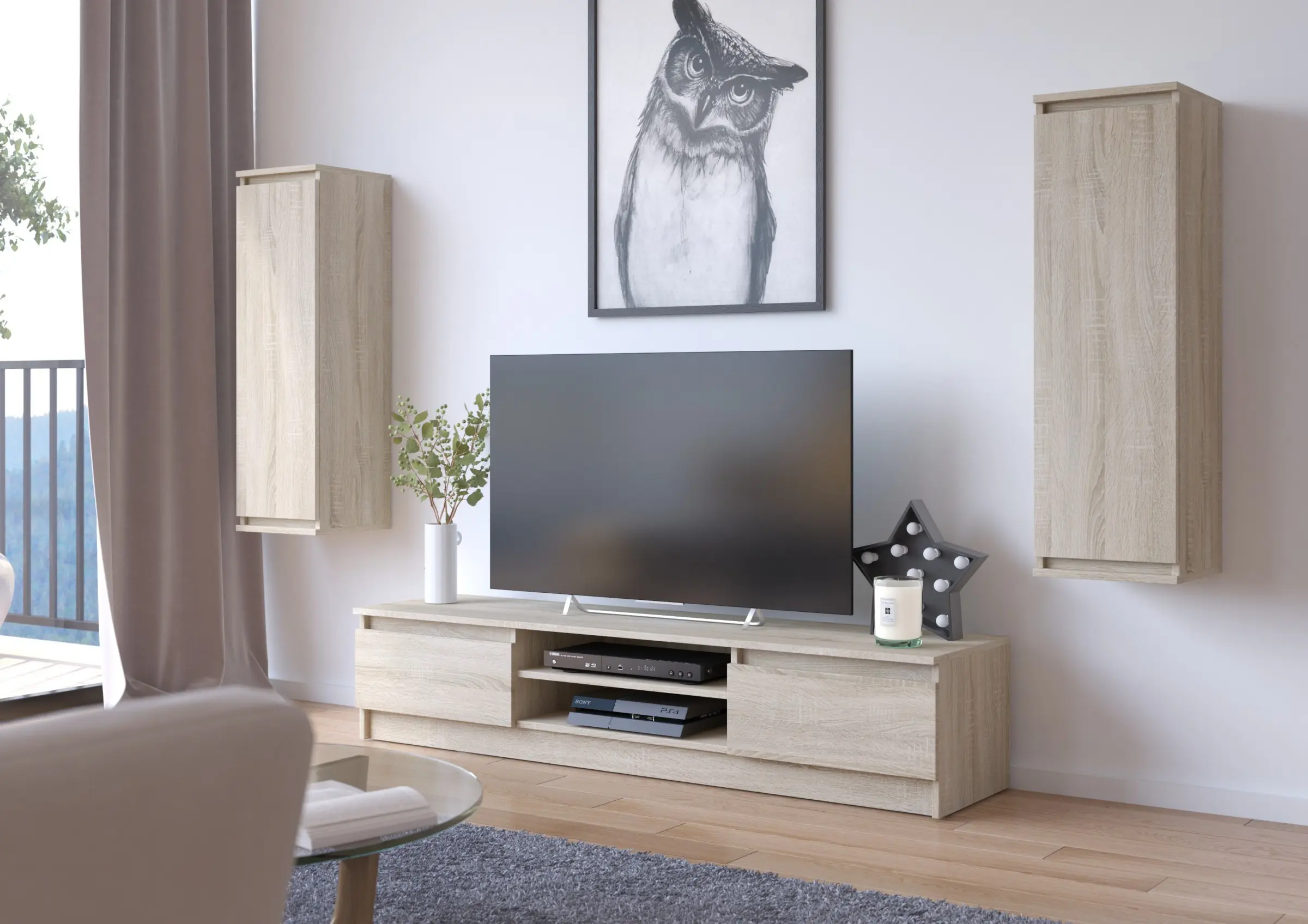 Ak furniture Obývací stěna CLP dub sonoma