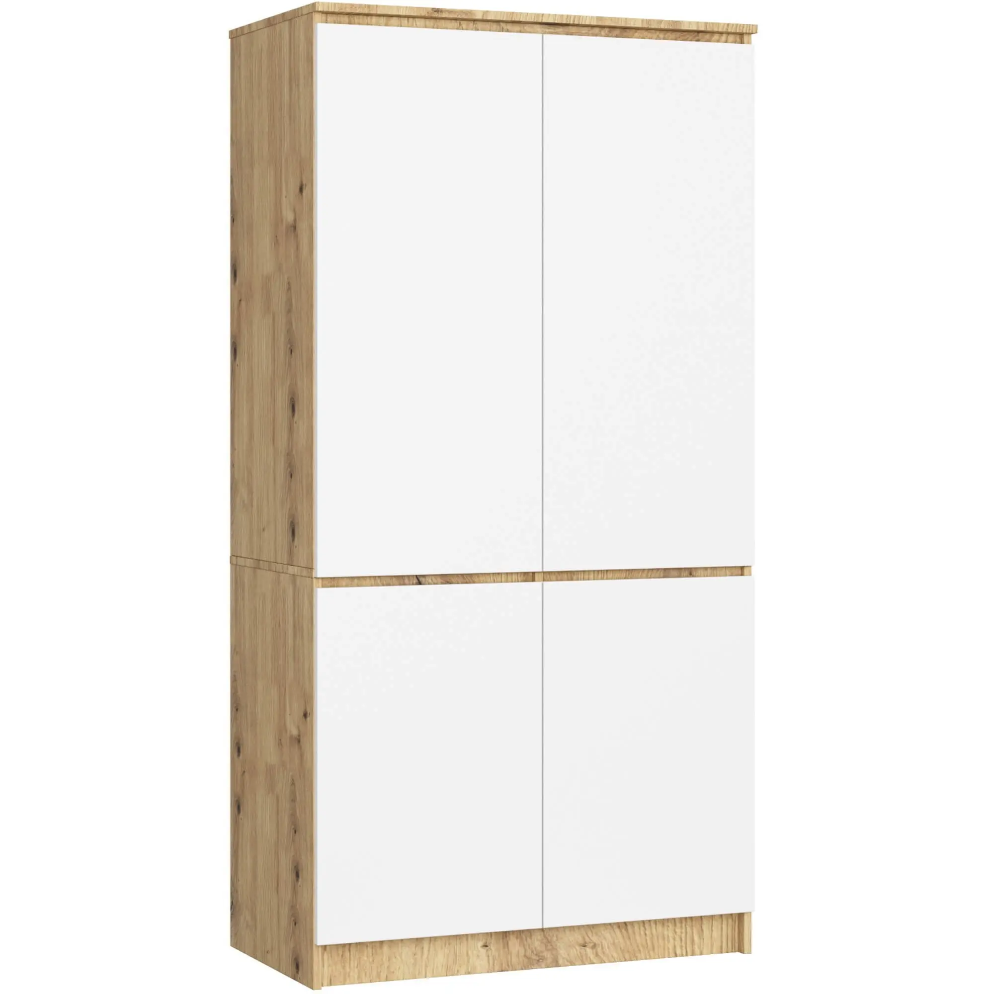Ak furniture Šatní skříň CLP S90/4D dub artisan/bílá