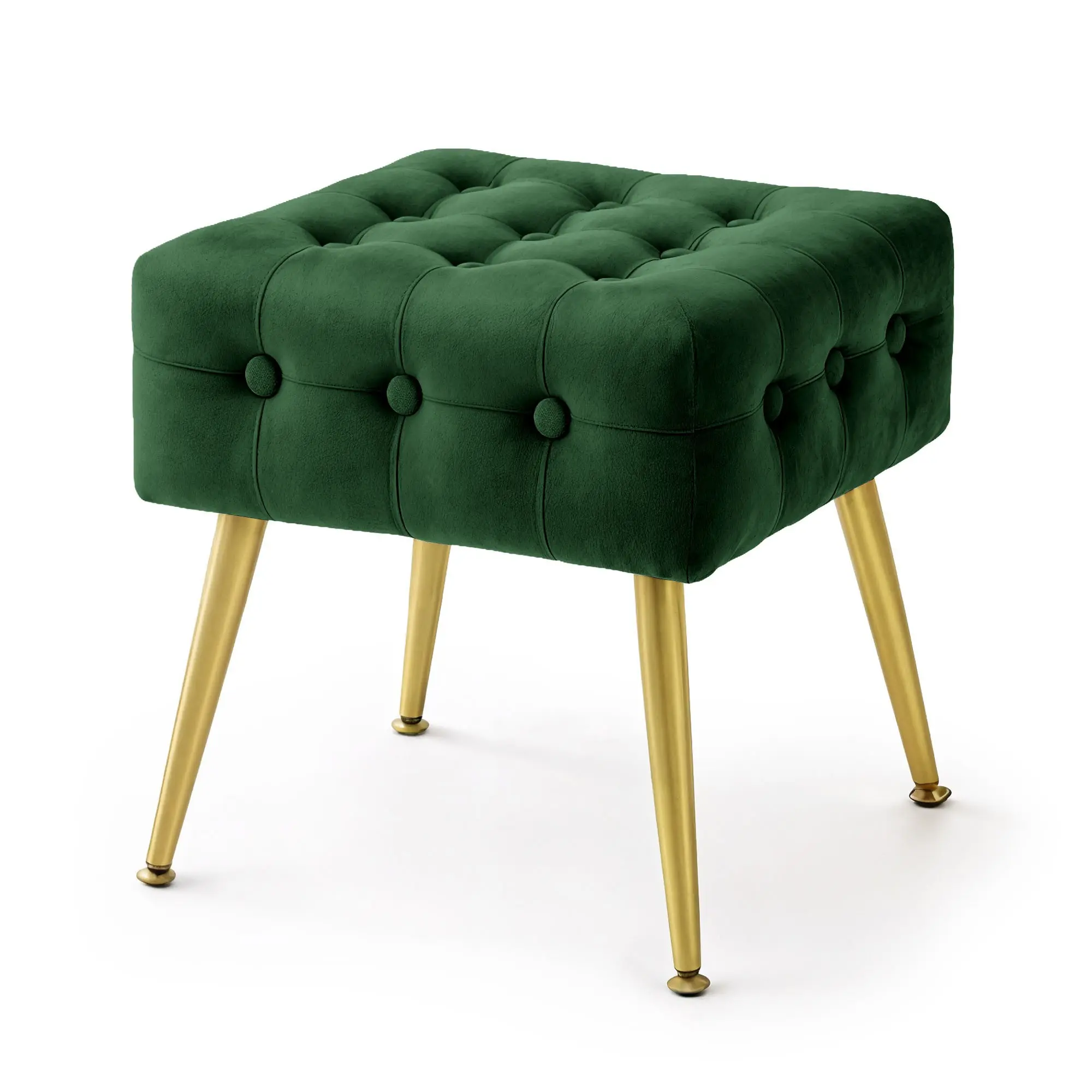 Ak furniture Taburet Quadra lahvově zelený