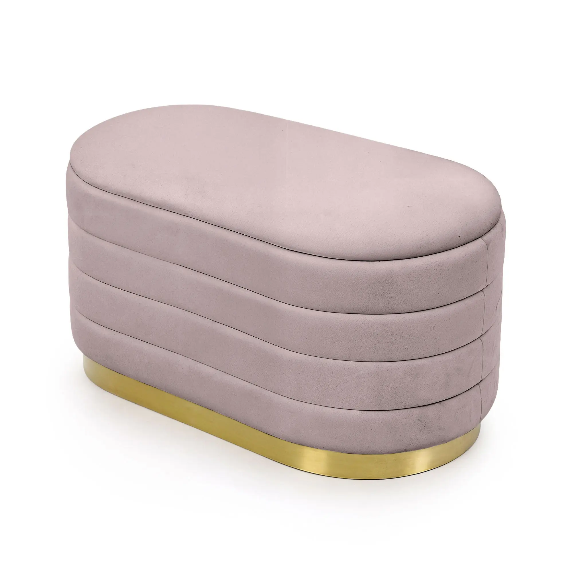 Ak furniture Taburet Bella růžový