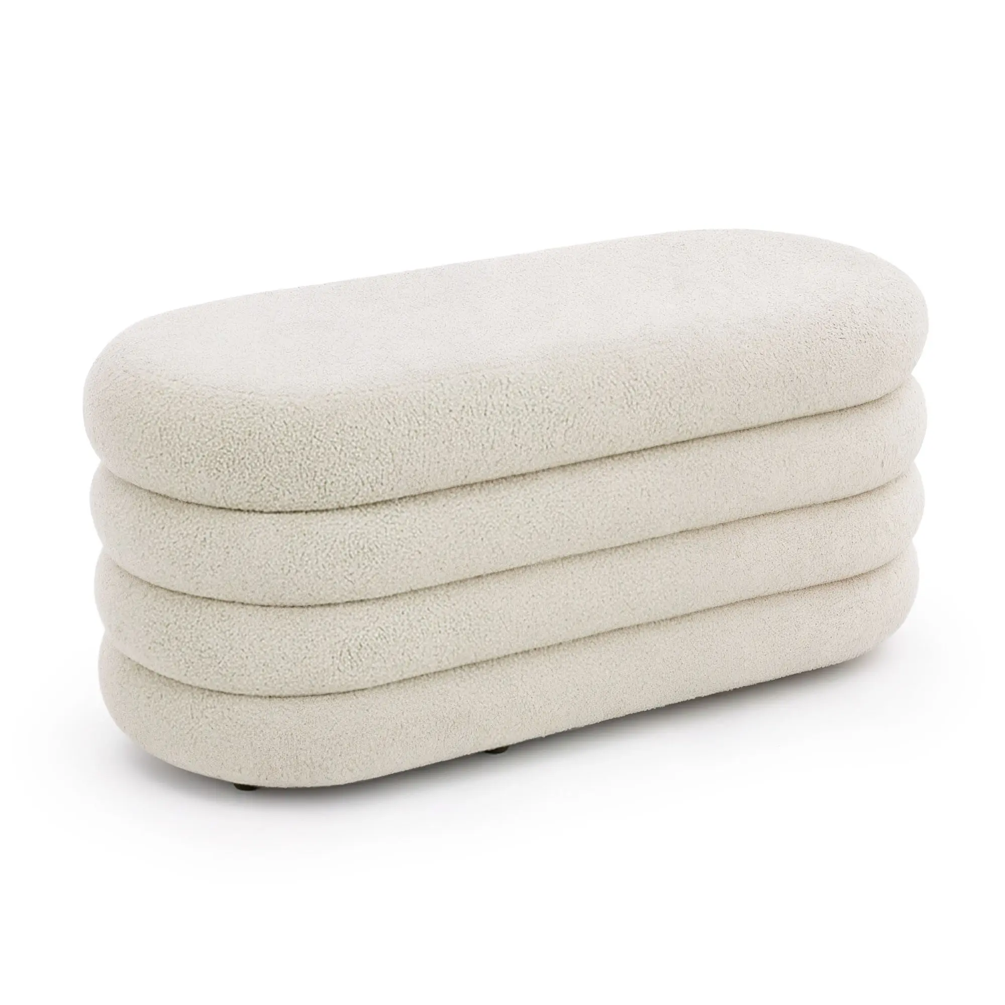 Ak furniture Taburet Puffo I bílý