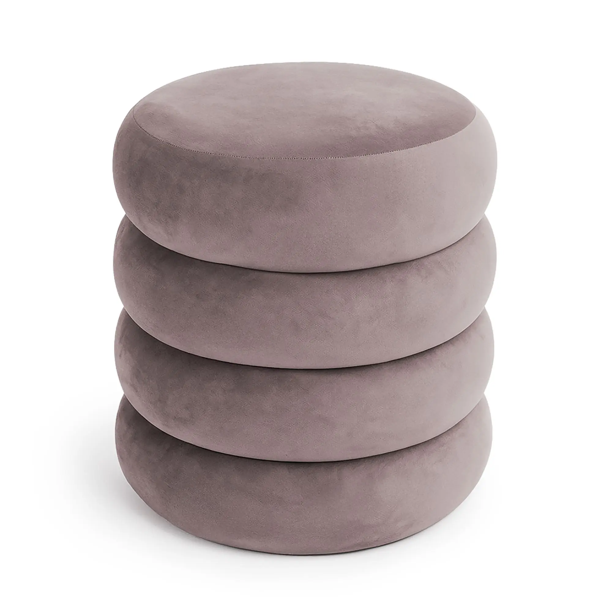 Ak furniture Taburet Snuggo II tmavě růžový