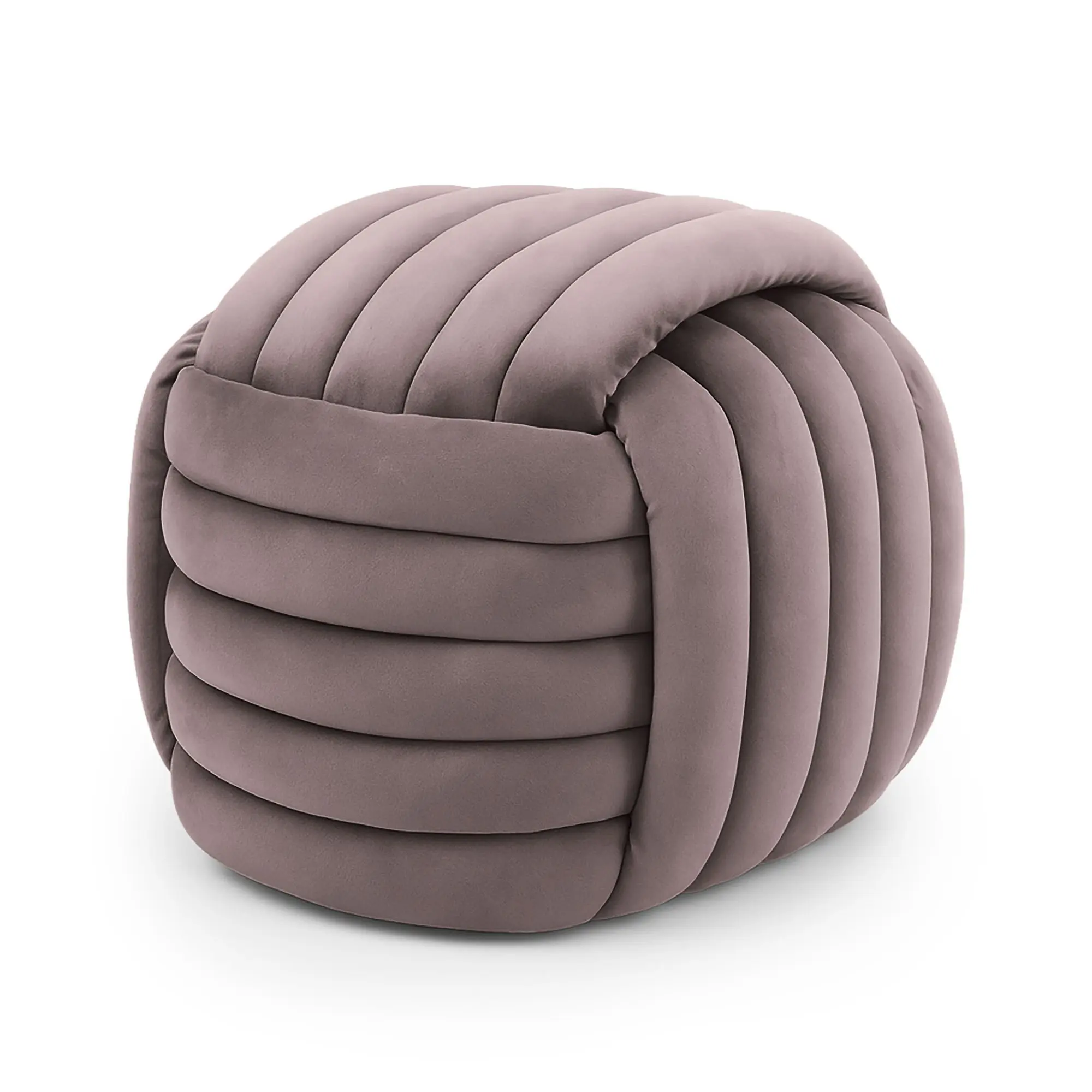 Ak furniture Taburet Nilo tmavě růžový