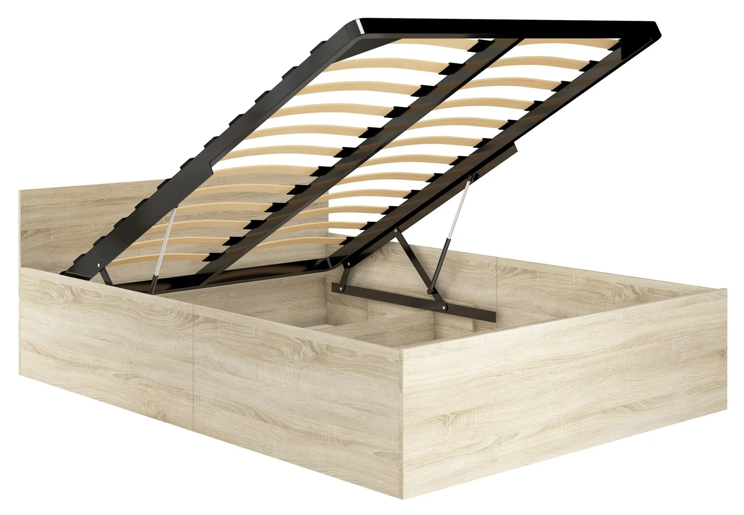 Ak furniture Postel CLP 120x200 cm dvoulůžko s roštem dub sonoma