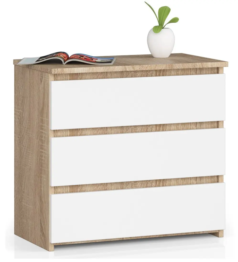 Noční stolek CL3 3SZ CLP dub sonoma / bílý