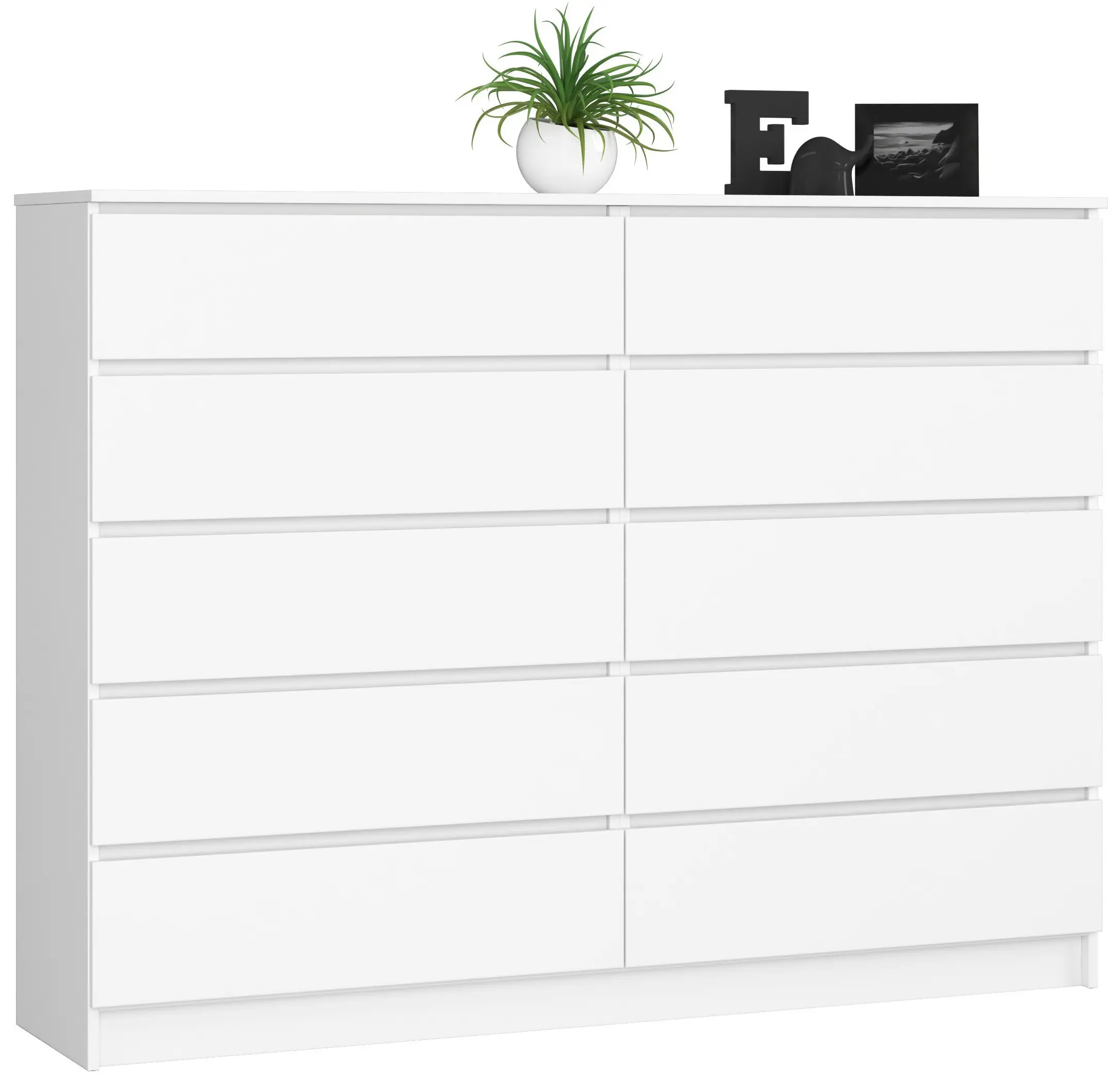 Ak furniture Komoda Rollo K 160 cm bílá matná
