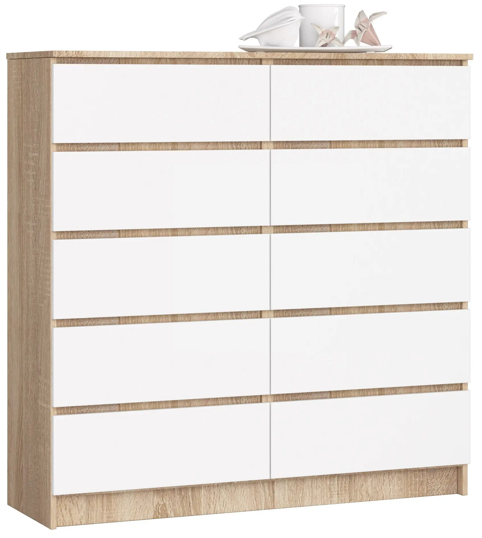 Ak furniture Komoda Kuba 120 cm dub sonoma/bílá