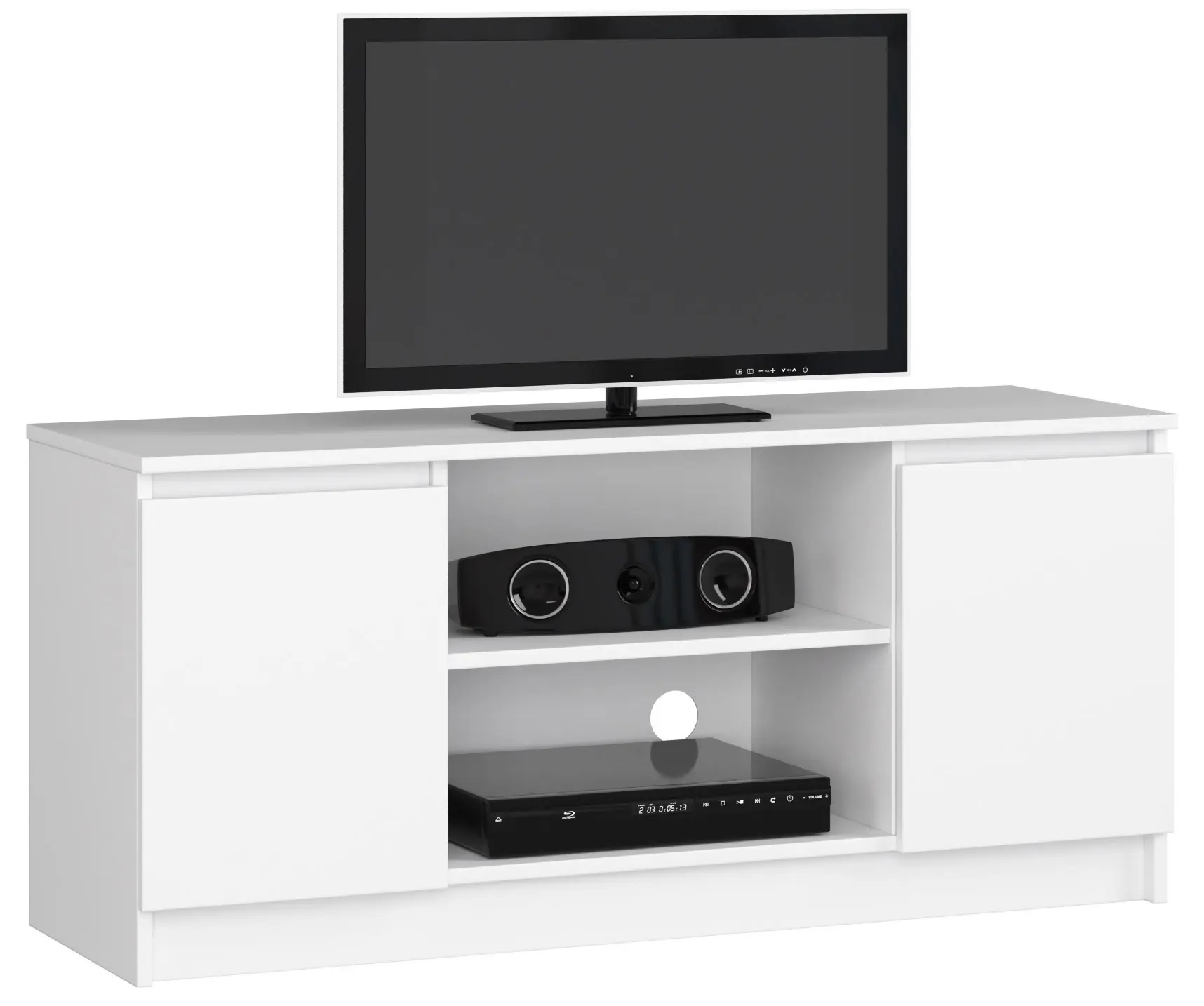 Stolek pod TV RTV 120 2D 1P bílý